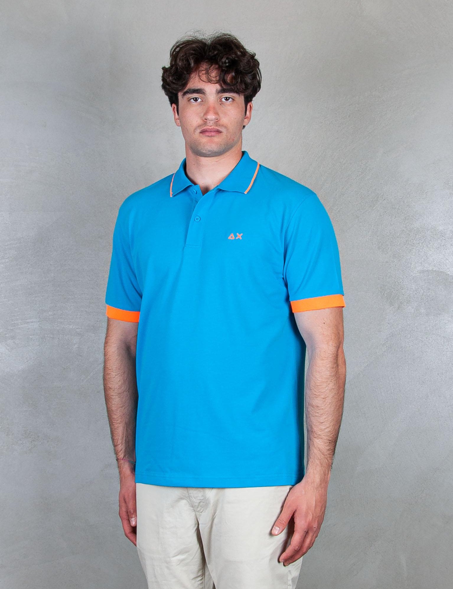 Polo Small Stripe Fluo A35120 73 Sun68 