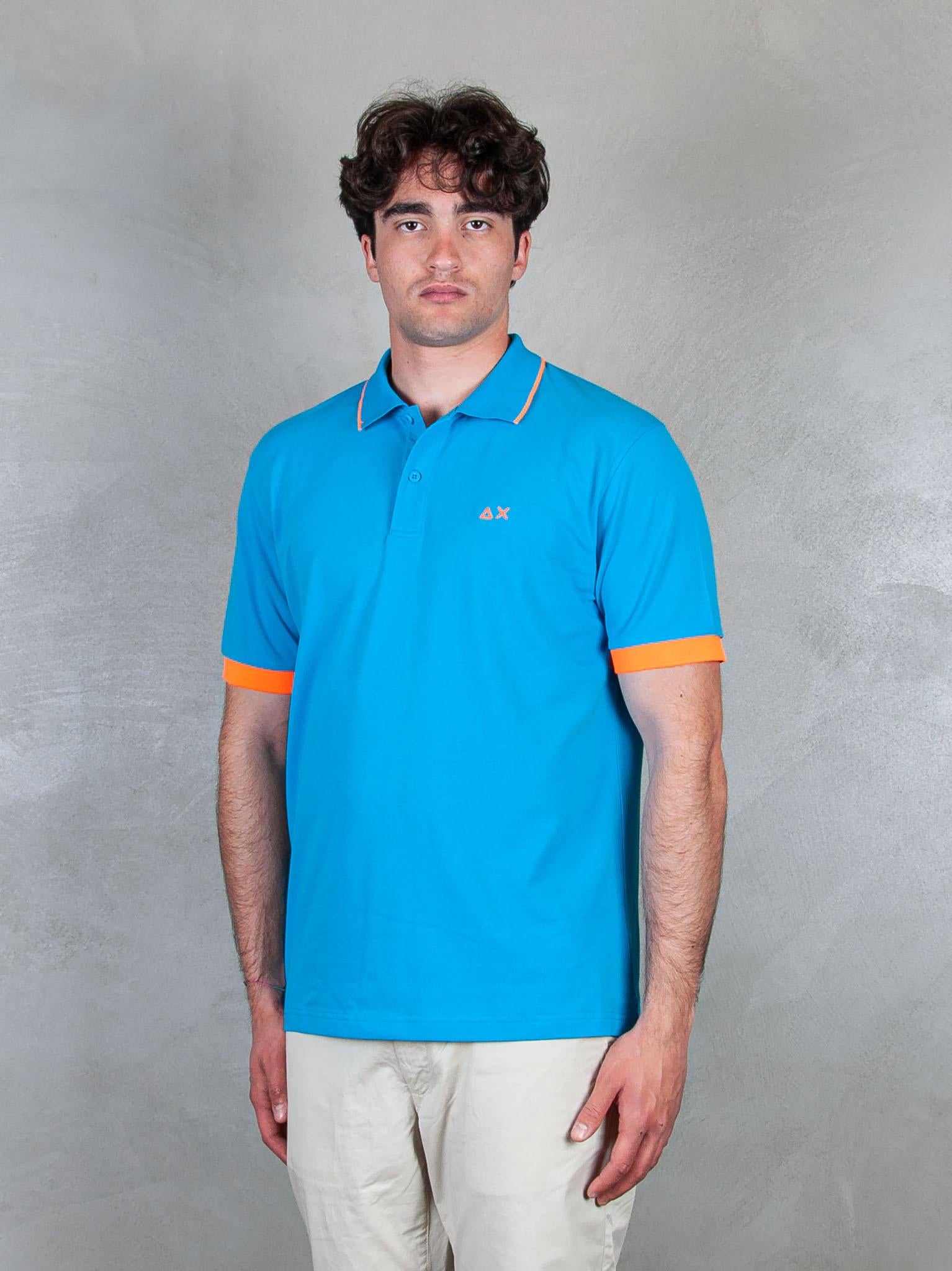 Polo Small Stripe Fluo A35120 73 Sun68 