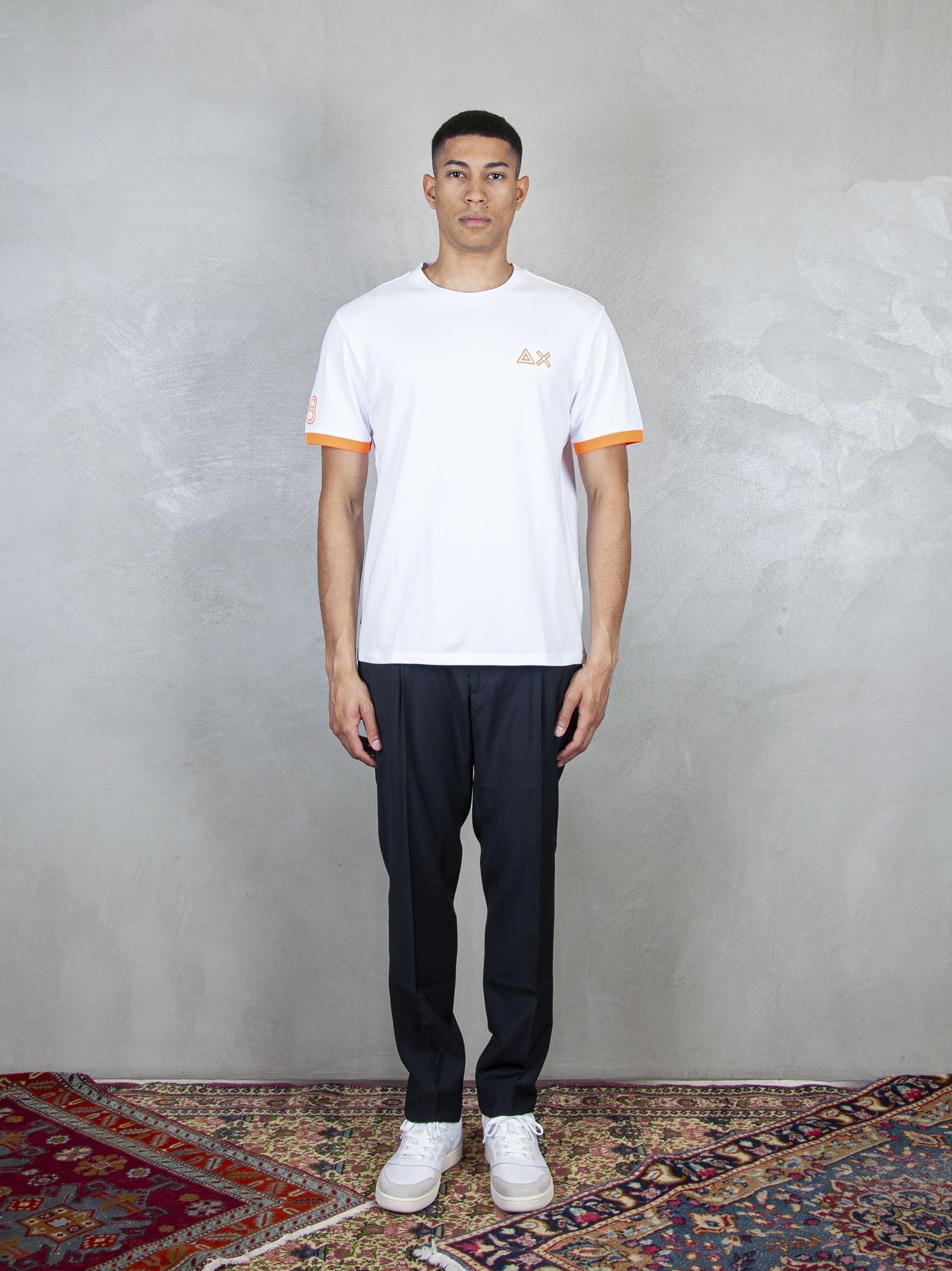 T-Shirt Piquet Logo Fluo S/S T35125 01 Sun68 