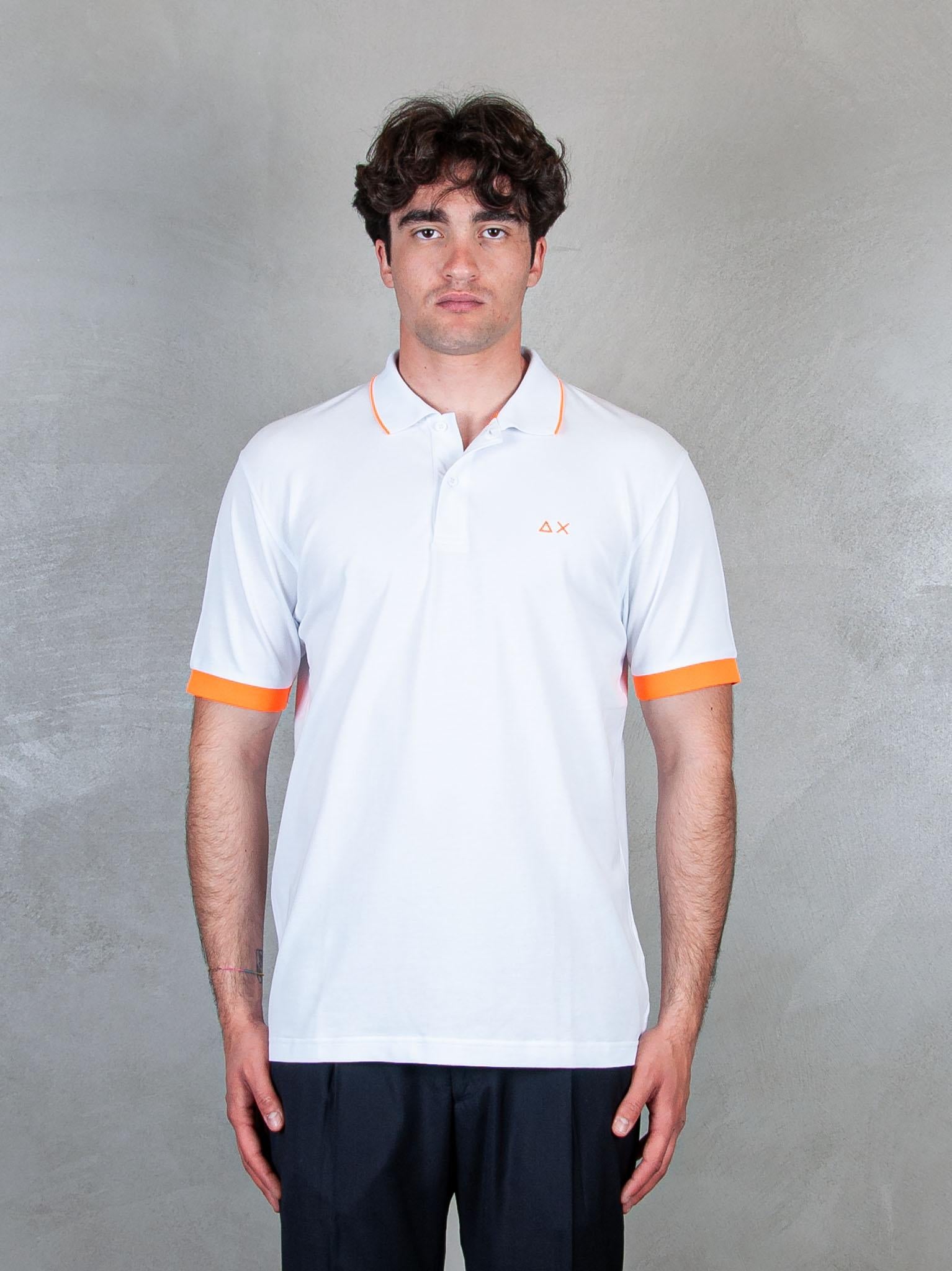 Polo Small Stripe Fluo A35120 01 Sun68 