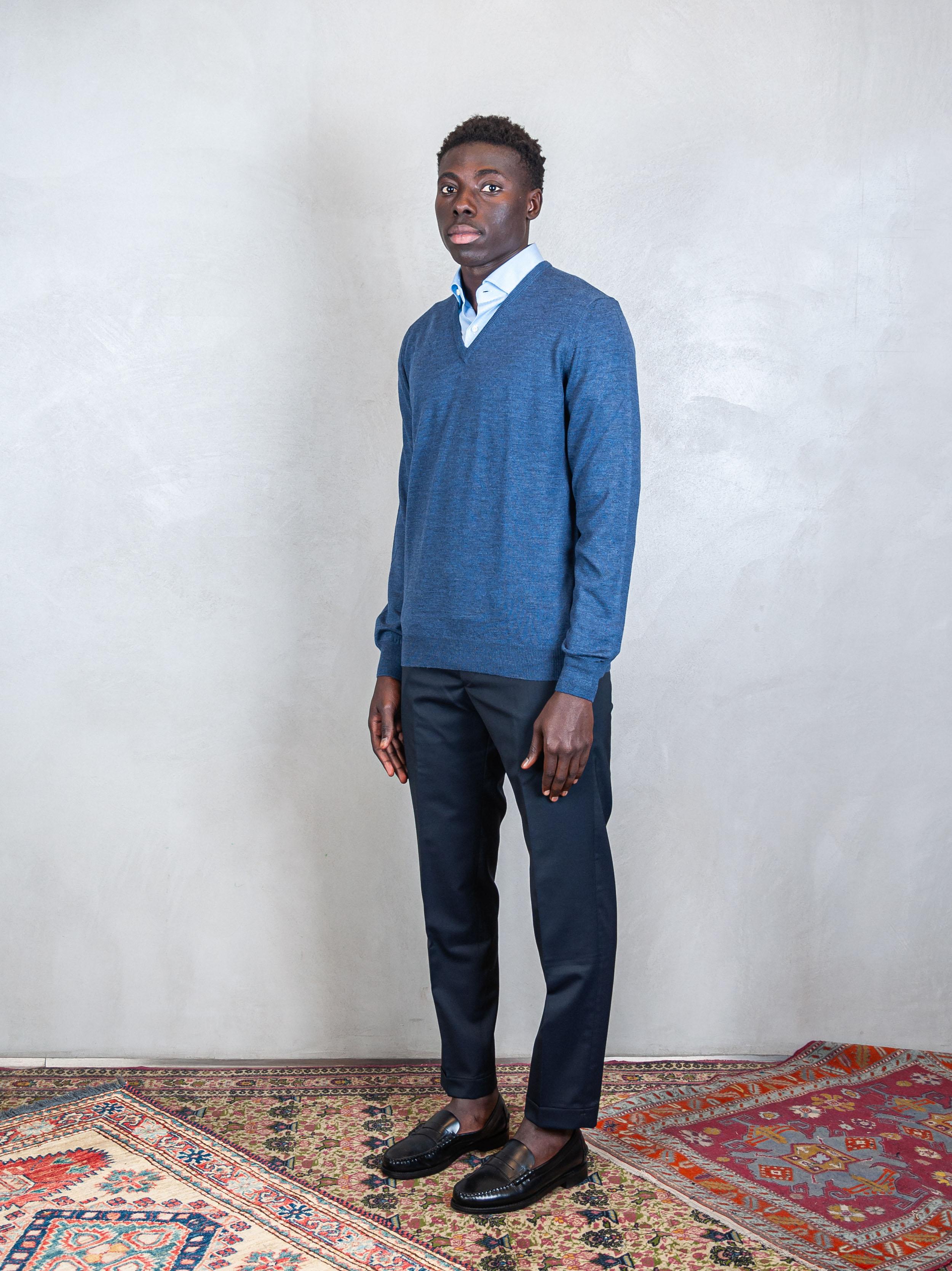 V Neck Knit 55115-14290 597 Raphael - Grnsas 