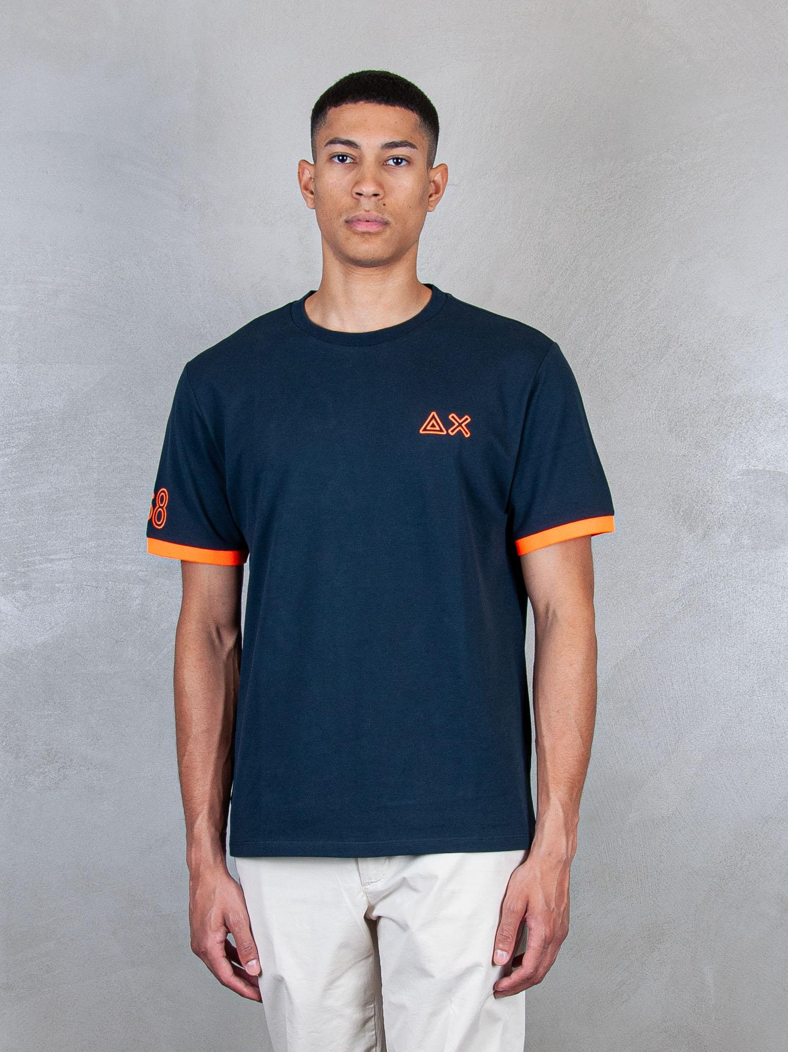 T-Shirt Piquet Logo Fluo S/S T35125 07 Sun68 