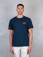 T-Shirt Piquet Logo Fluo S/S T35125 07 Sun68 