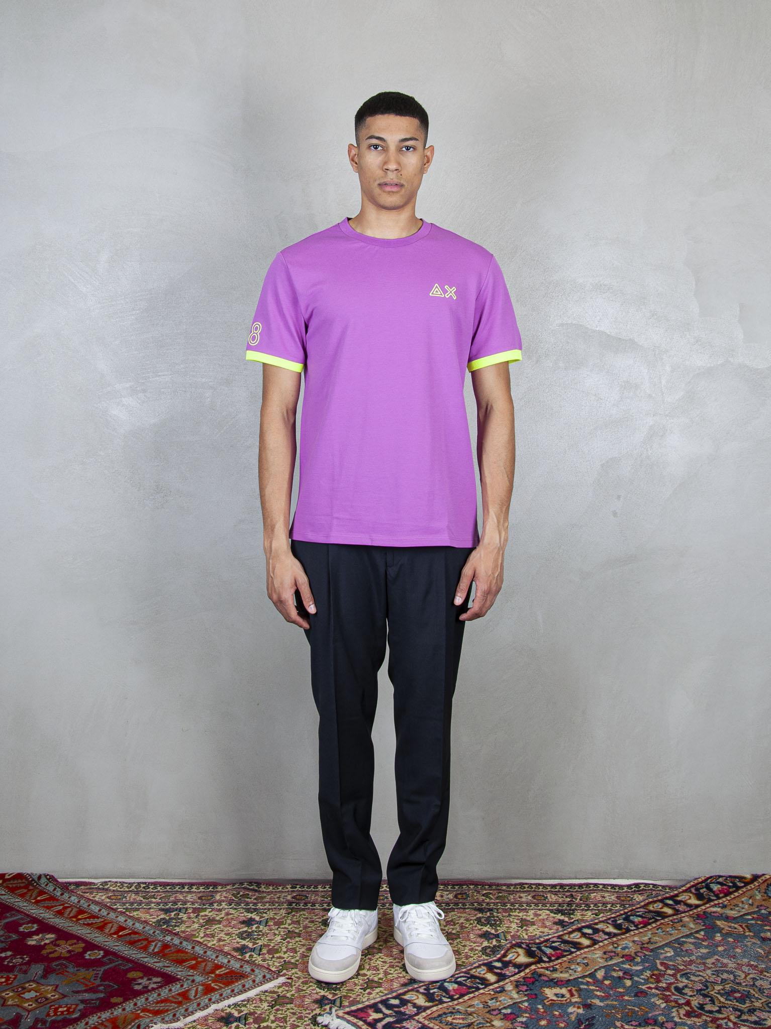 T-Shirt Piquet Logo Fluo S/S T35125 72 Sun68 