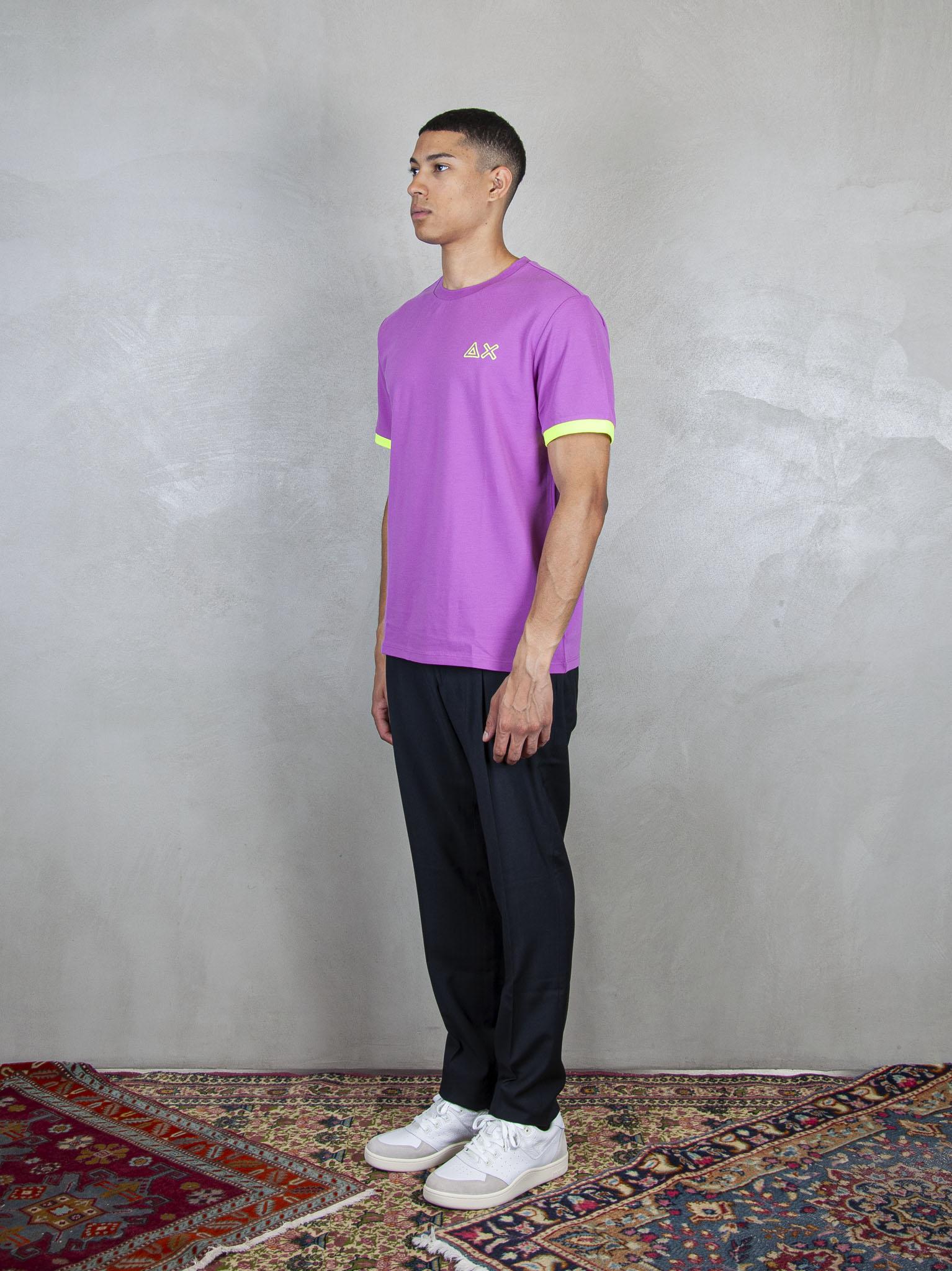 T-Shirt Piquet Logo Fluo S/S T35125 72 Sun68 