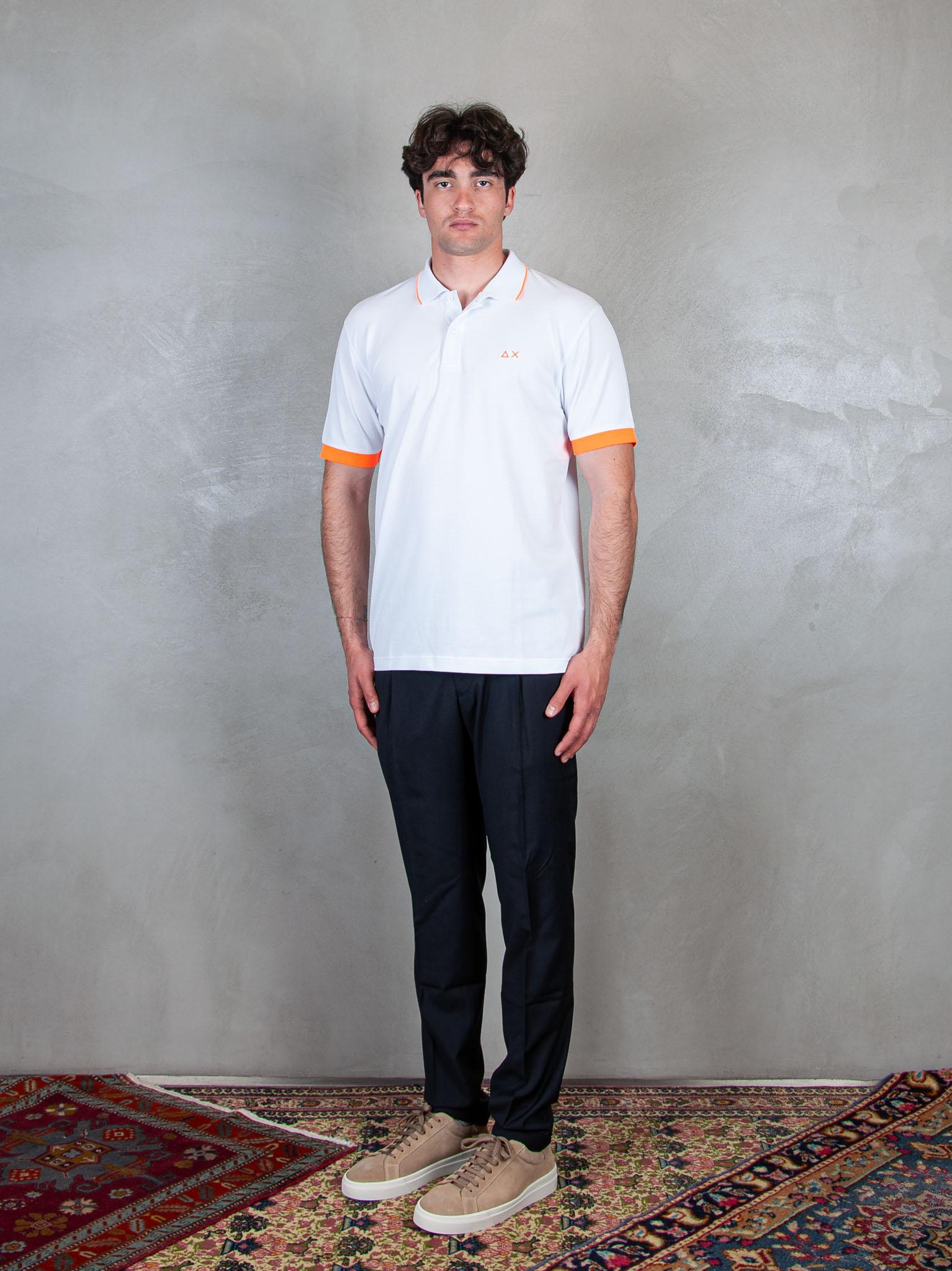 Polo Small Stripe Fluo A35120 01 Sun68 