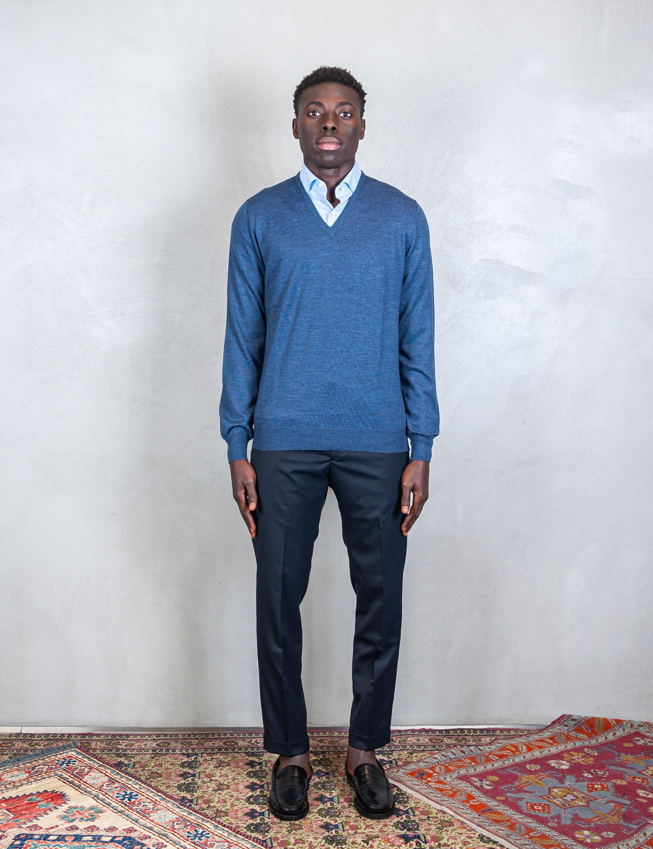 V Neck Knit 55115-14290 597 Raphael - Grnsas 