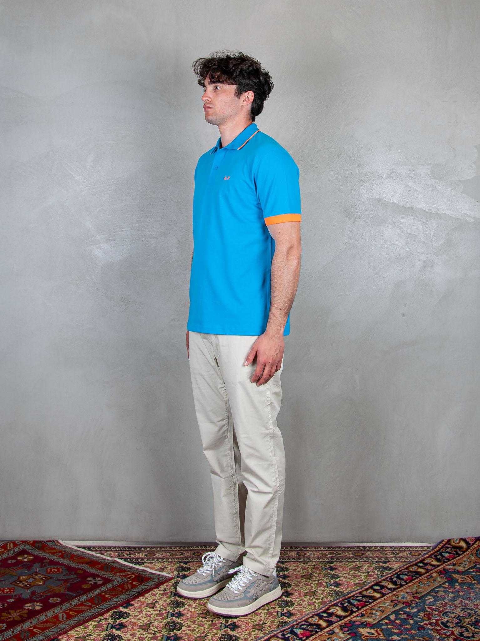 Polo Small Stripe Fluo A35120 73 Sun68 