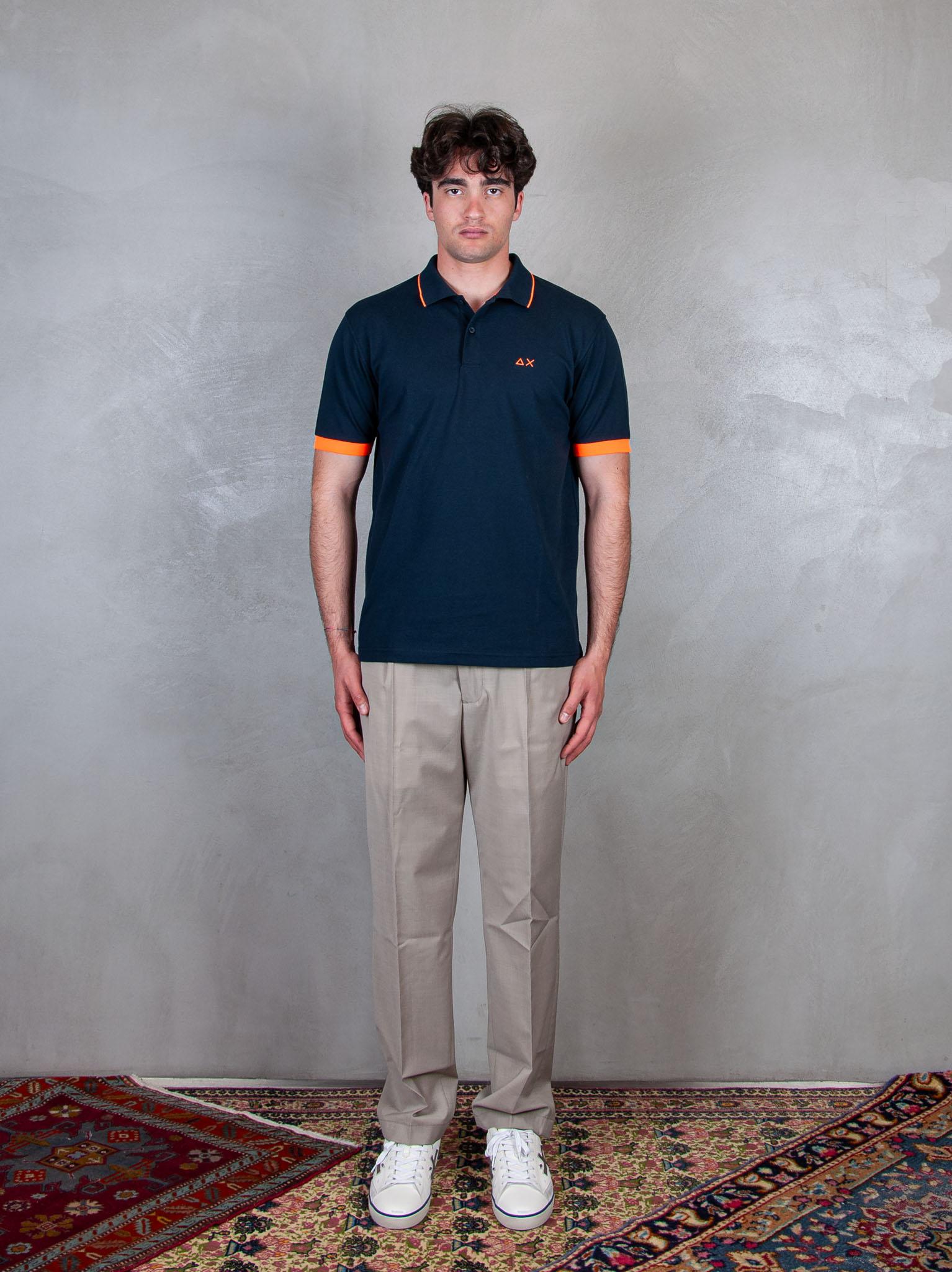 Polo Small Stripe Fluo A35120 07 Sun68 
