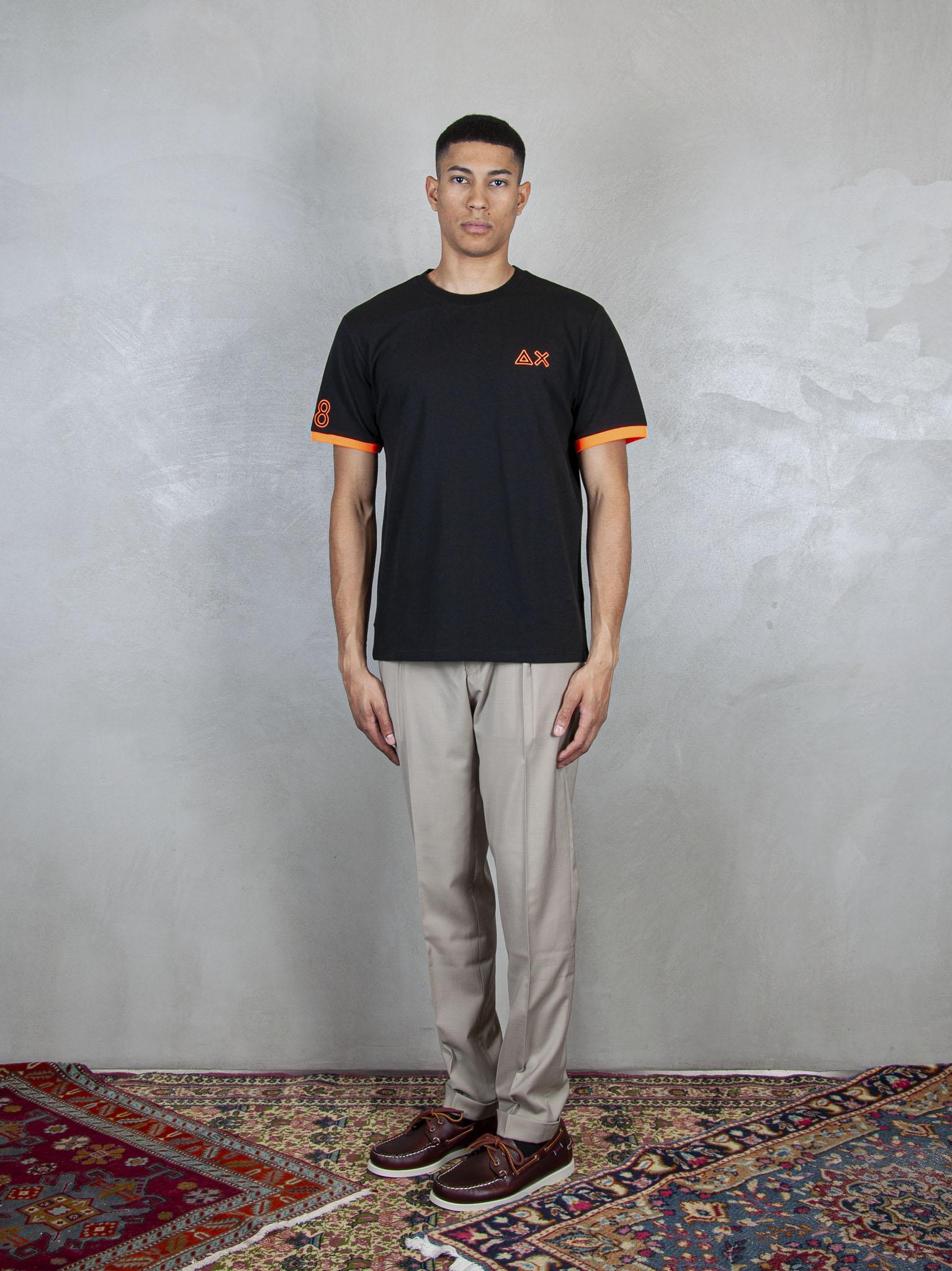 T-Shirt Piquet Logo Fluo S/S T35125 11 Sun68 