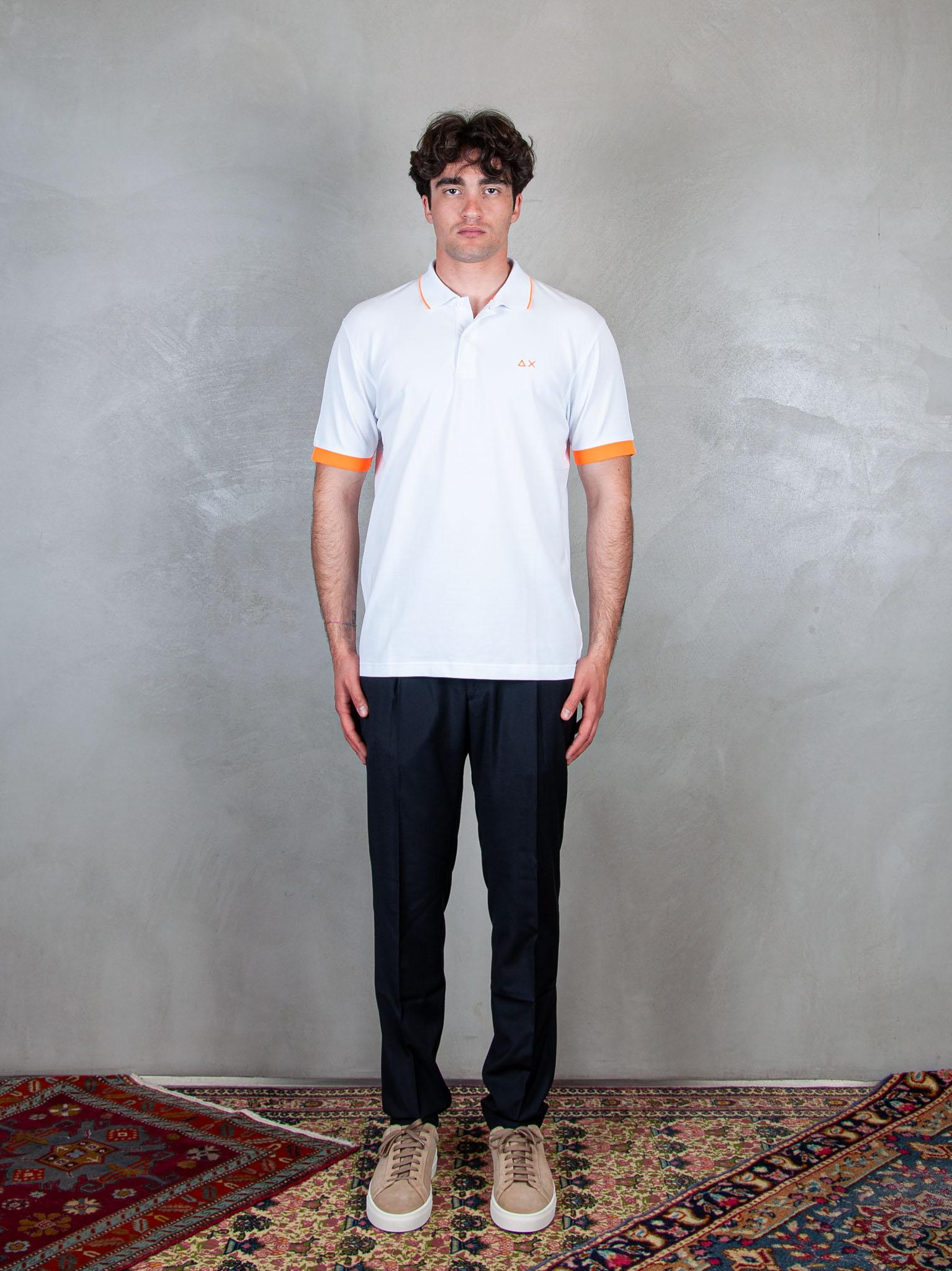 Polo Small Stripe Fluo A35120 01 Sun68 