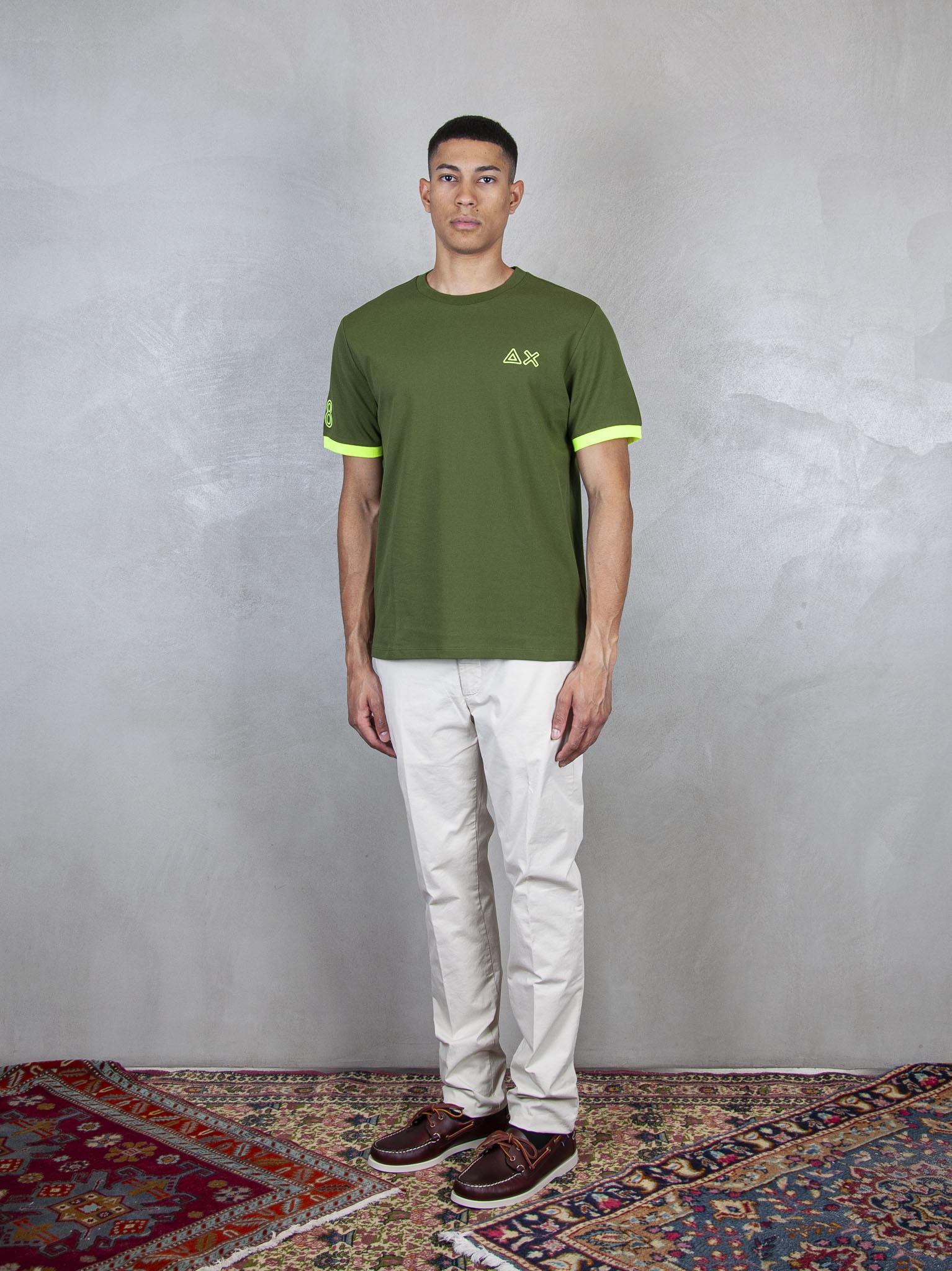 T-Shirt Piquet Logo Fluo S/S T35125 37 Sun68 
