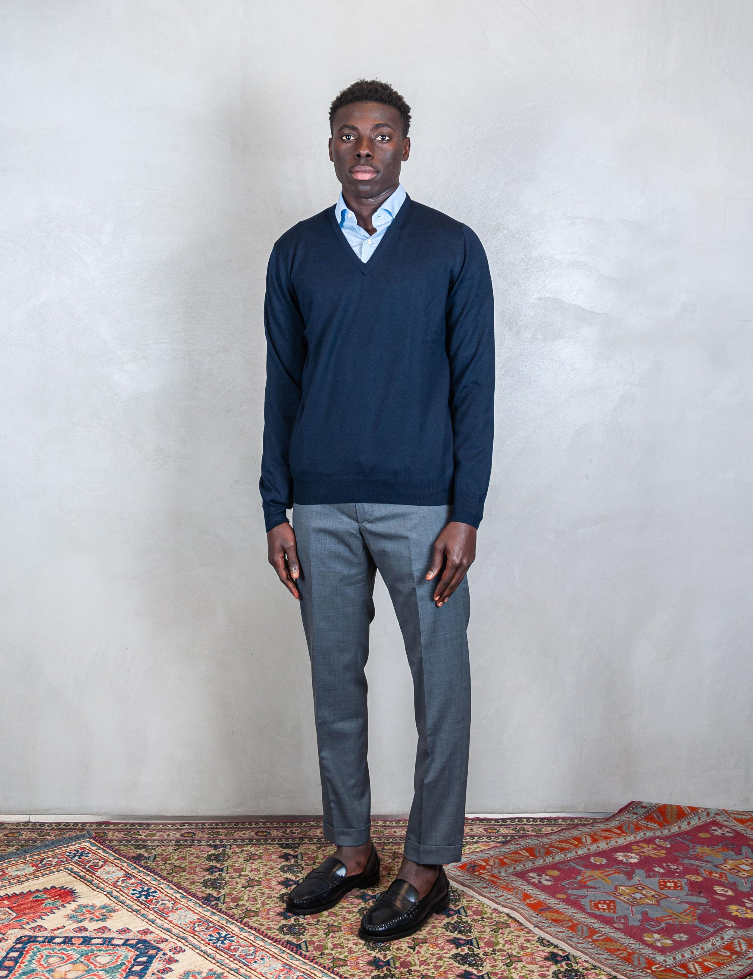 V Neck Knit 55115-14290 598 Raphael - Grnsas 