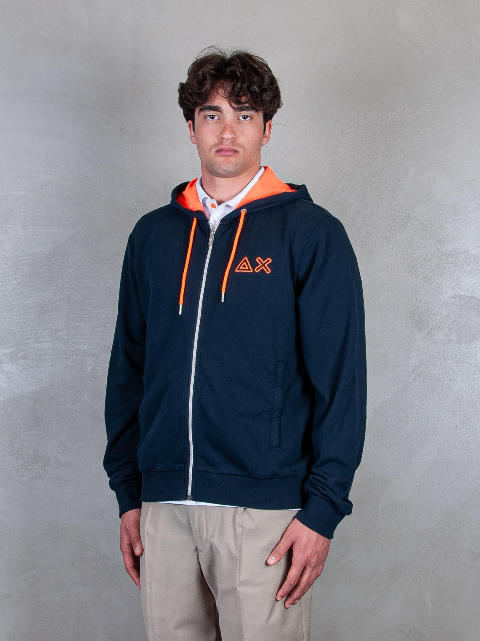 Hoodie Zip Fluo Fleece F35116 7 Sun68 