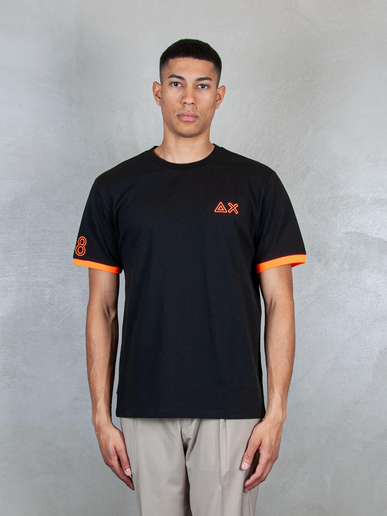 T-Shirt Piquet Logo Fluo S/S T35125 11 Sun68 