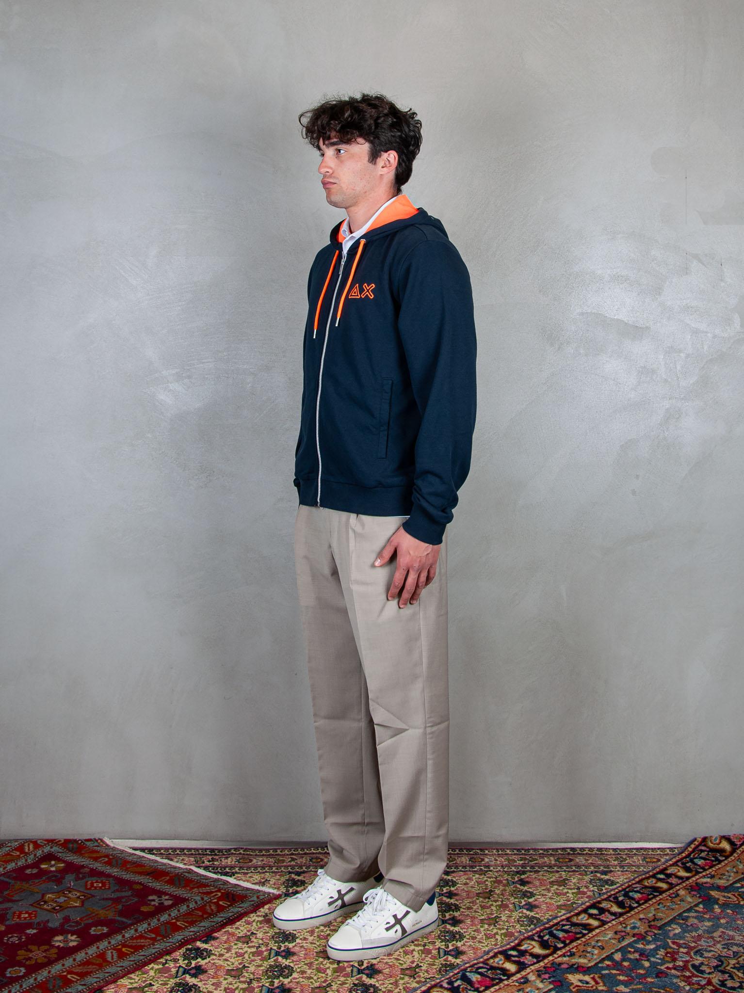 Hoodie Zip Fluo Fleece F35116 7 Sun68 