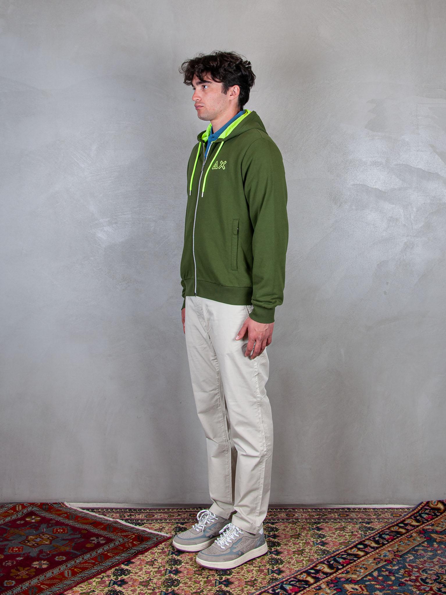 Hoodie Zip Fluo Fleece F35116 37 Sun68 