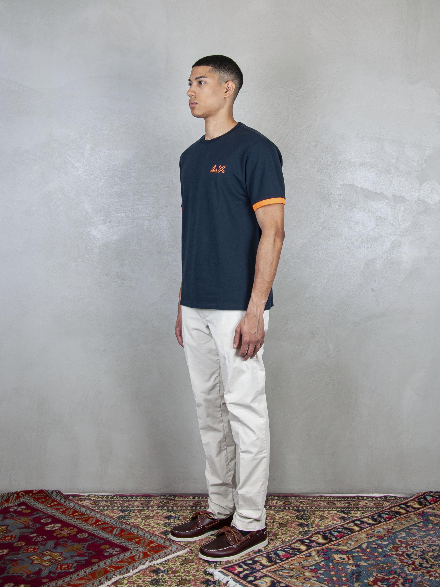 T-Shirt Piquet Logo Fluo S/S T35125 07 Sun68 