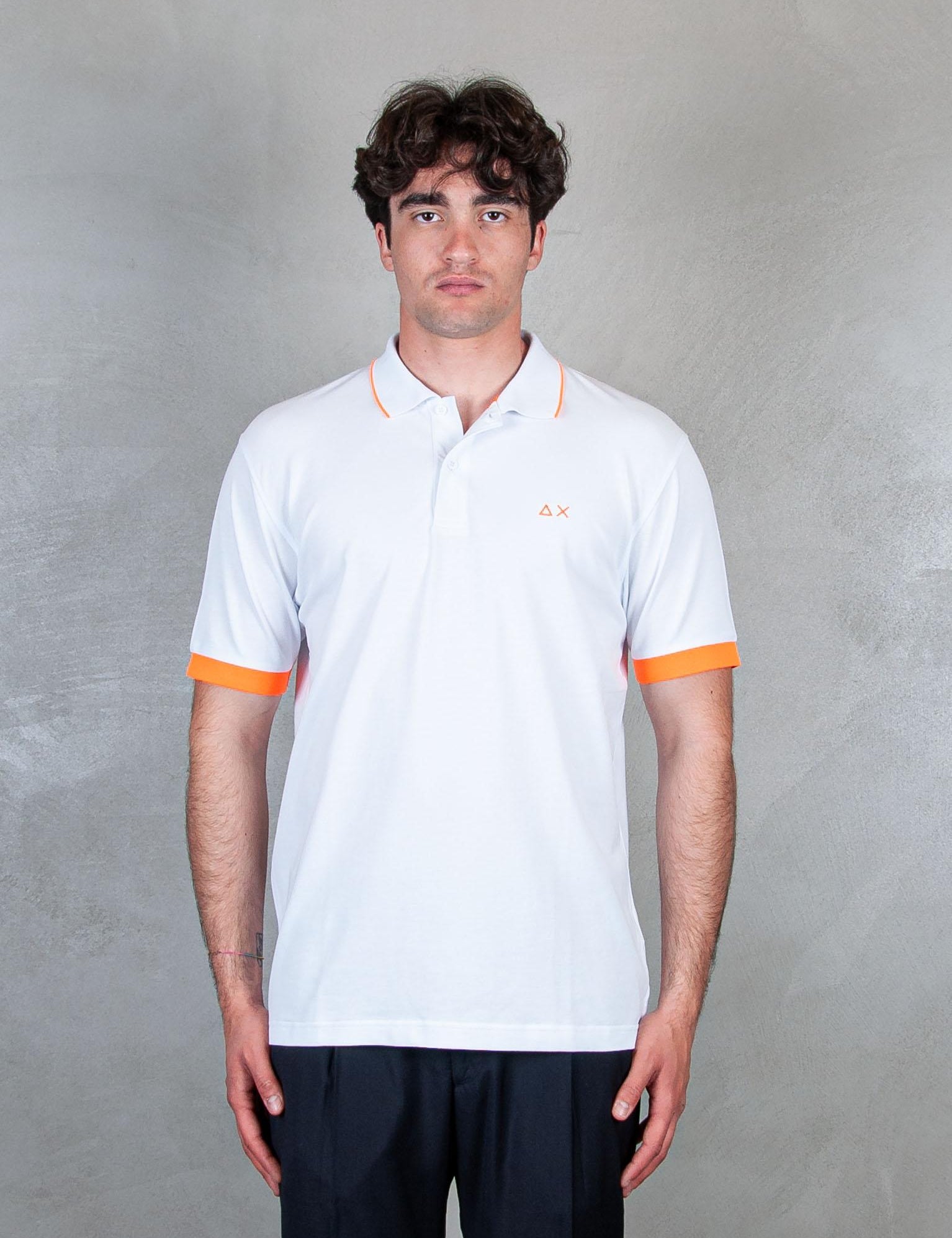 Polo Small Stripe Fluo A35120 01 Sun68 