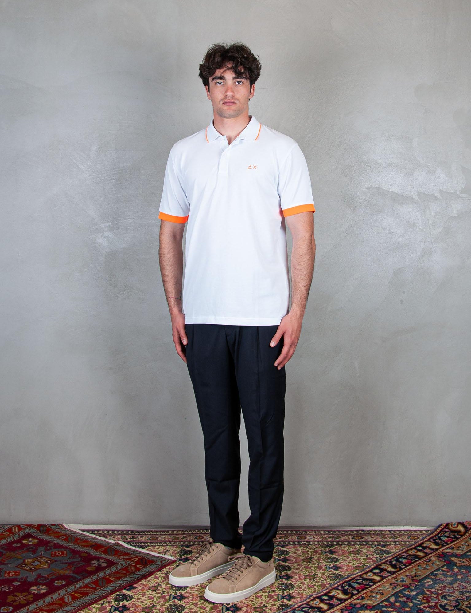 Polo Small Stripe Fluo A35120 01 Sun68 