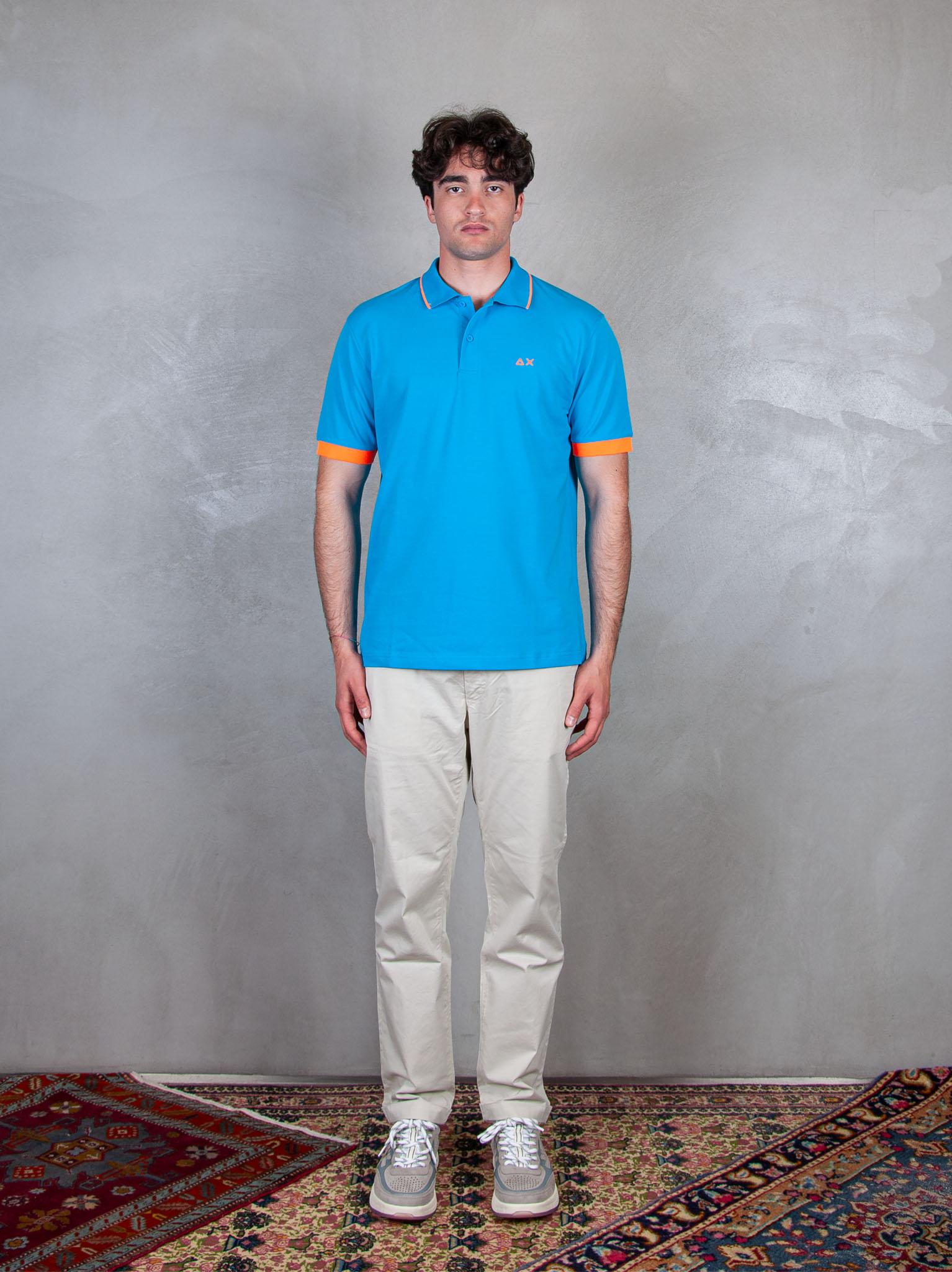 Polo Small Stripe Fluo A35120 73 Sun68 