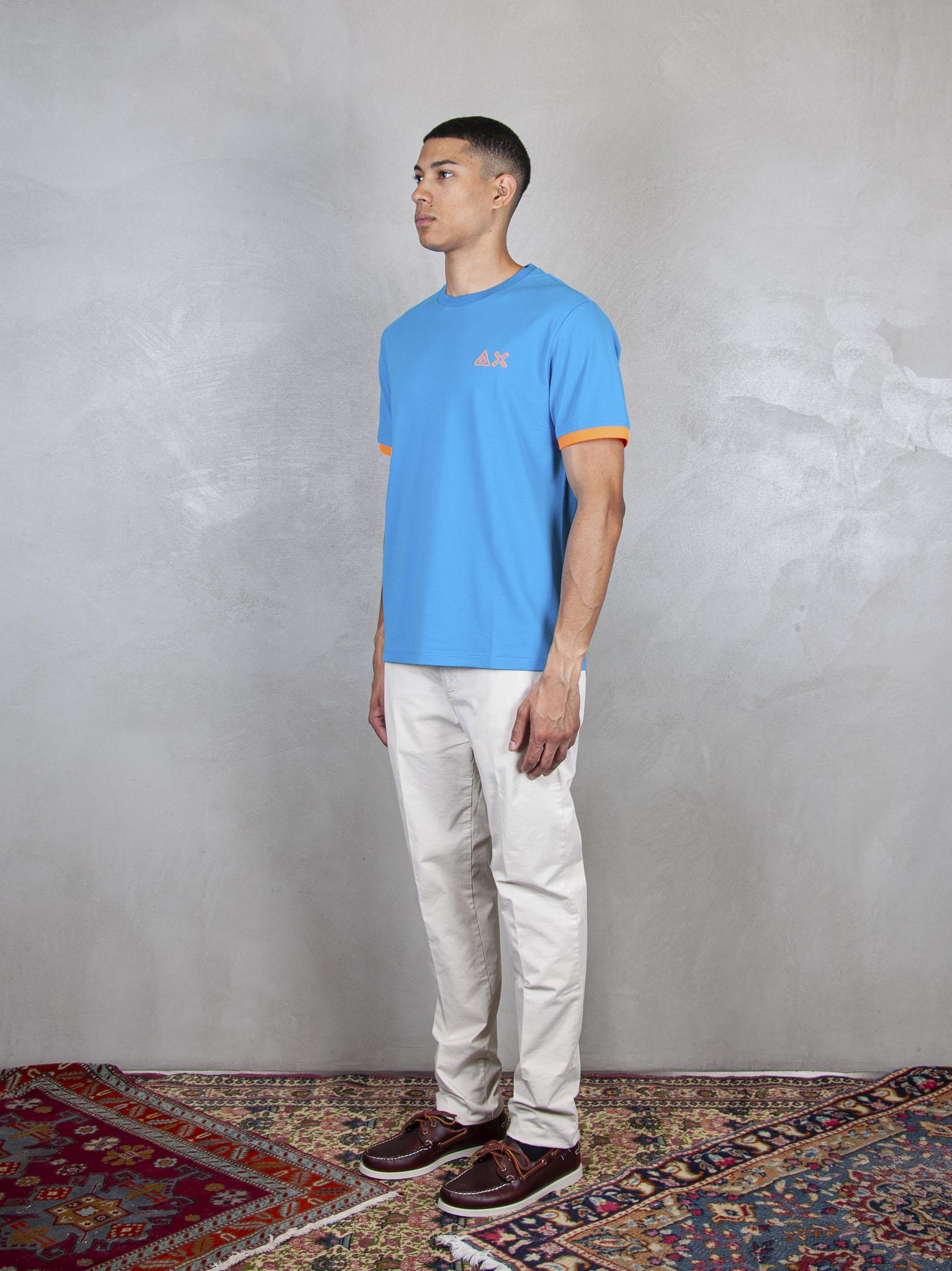 T-Shirt Piquet Logo Fluo S/S T35125 73 Sun68 
