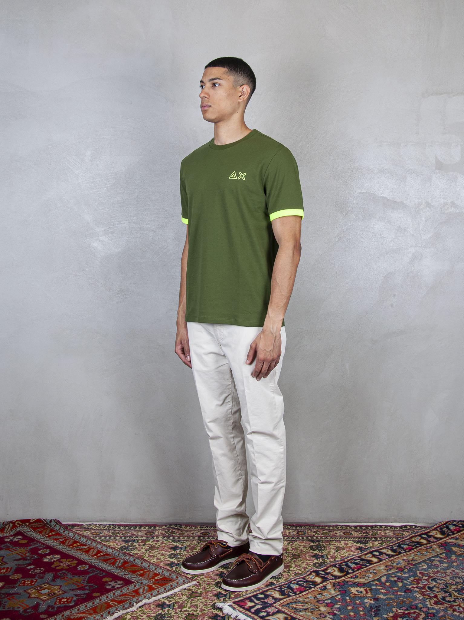 T-Shirt Piquet Logo Fluo S/S T35125 37 Sun68 