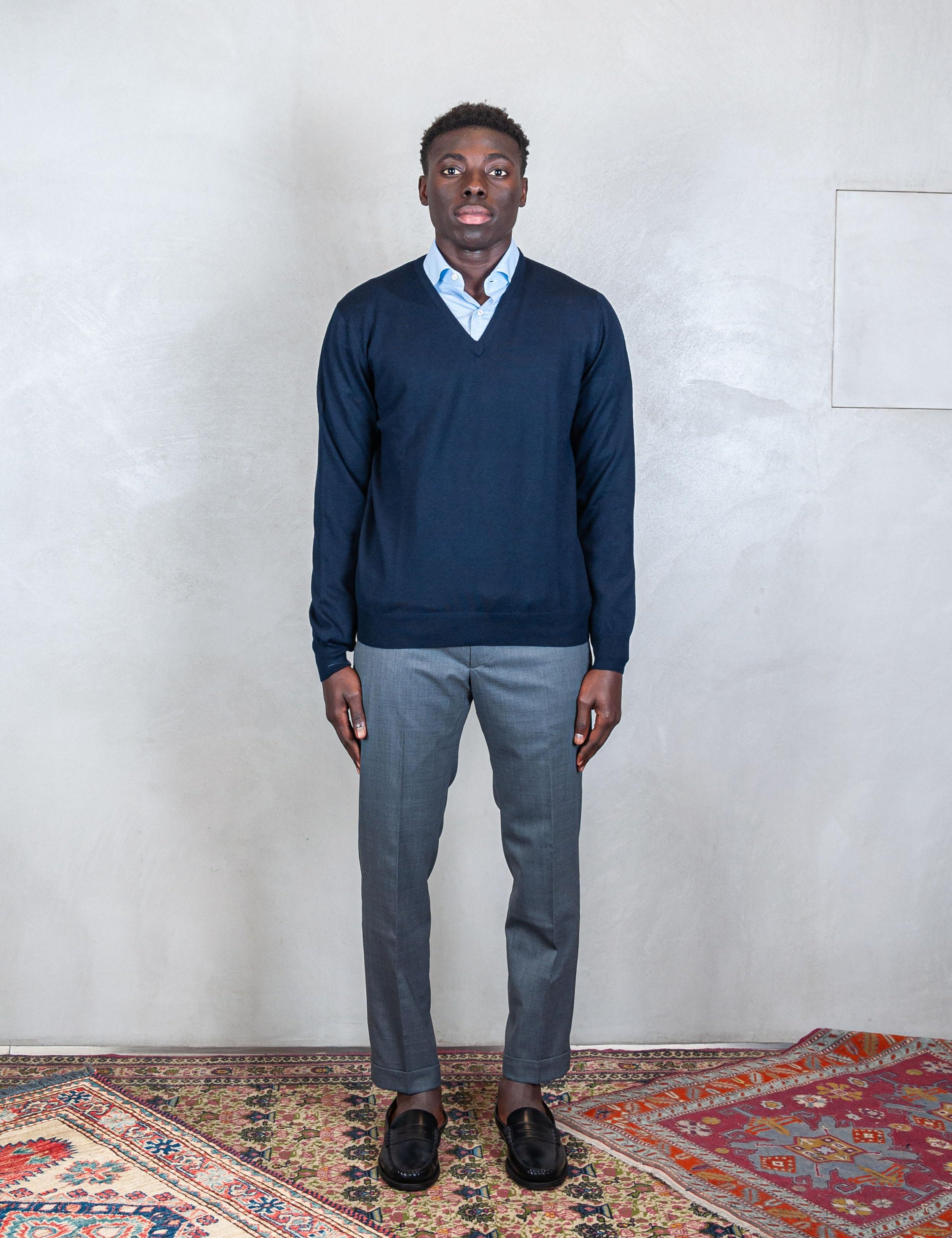 V Neck Knit 55115-14290 598 Raphael - Grnsas 