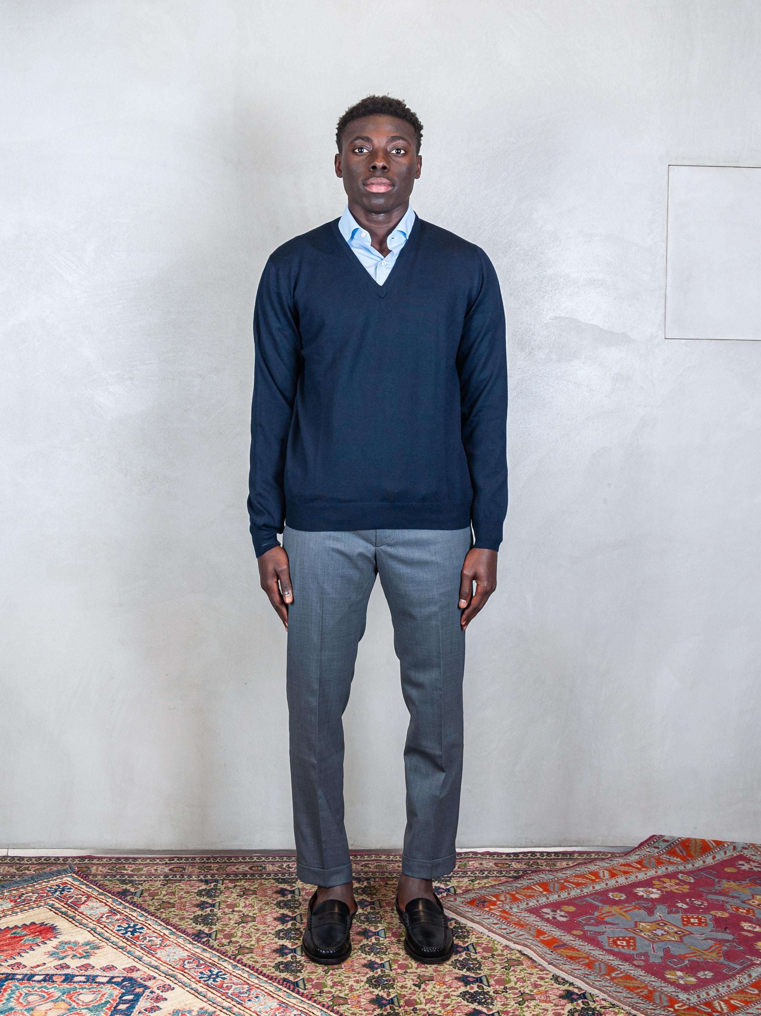 V Neck Knit 55115-14290 598 Raphael - Grnsas 