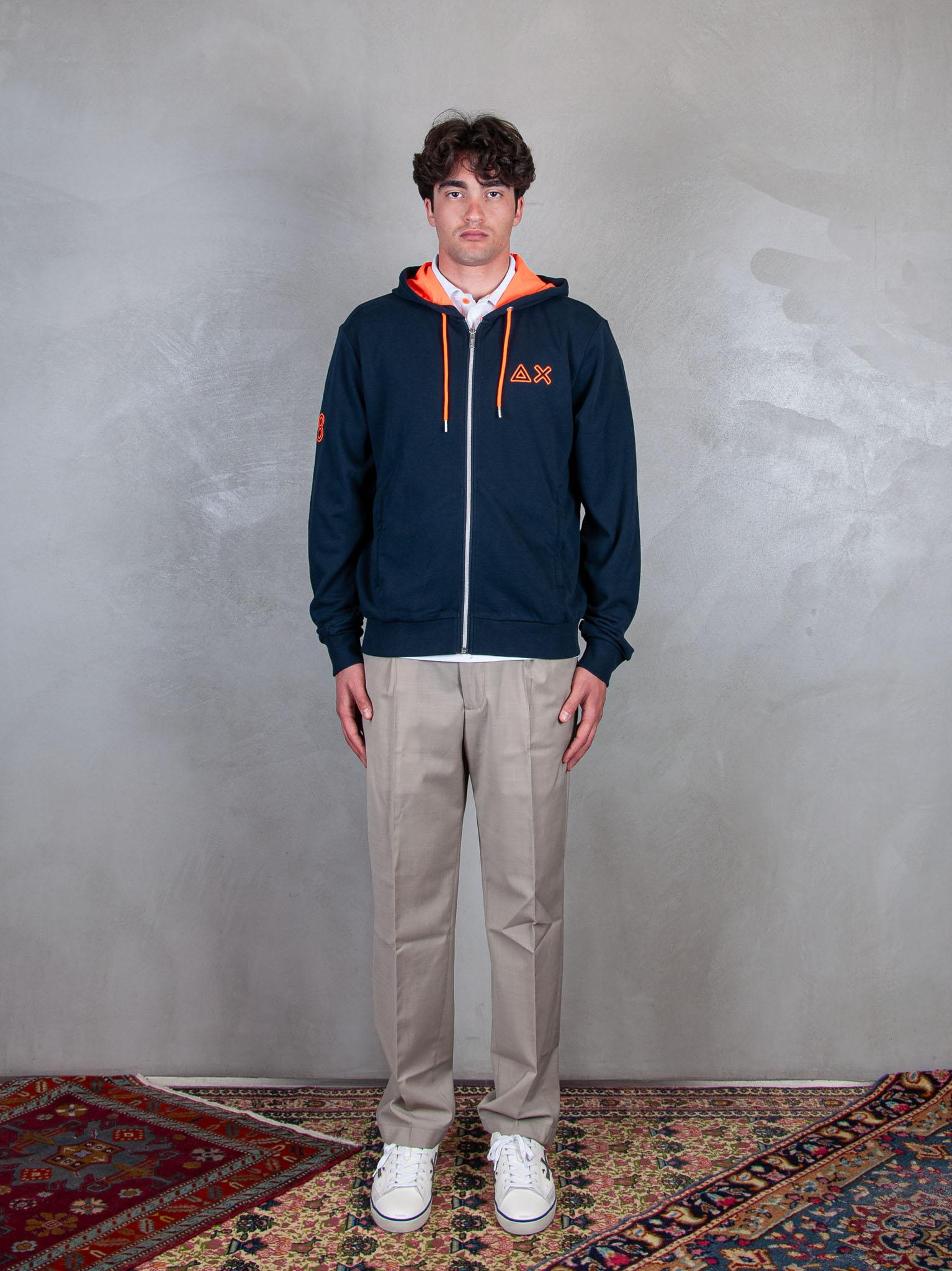 Hoodie Zip Fluo Fleece F35116 7 Sun68 
