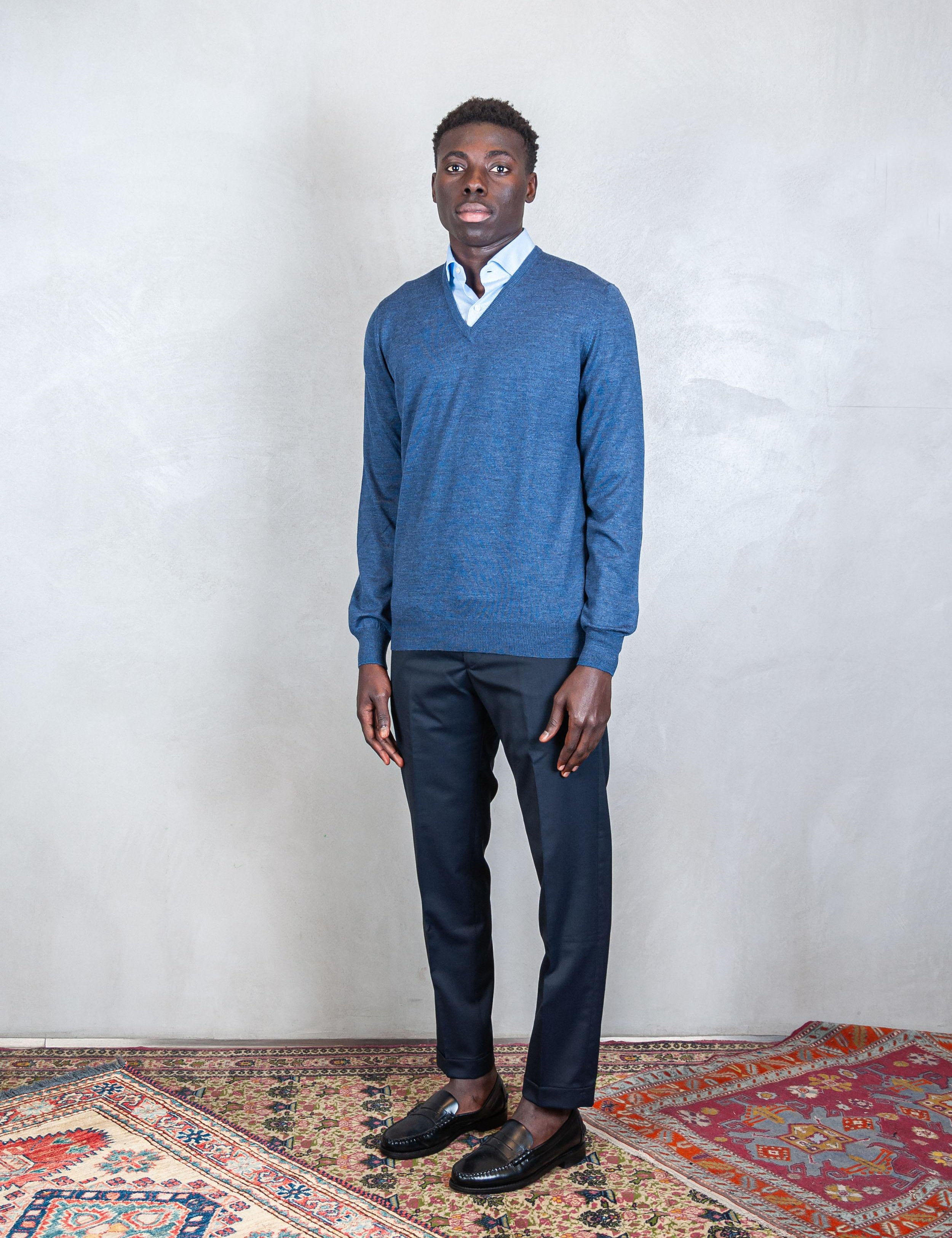 V Neck Knit 55115-14290 597 Raphael - Grnsas 