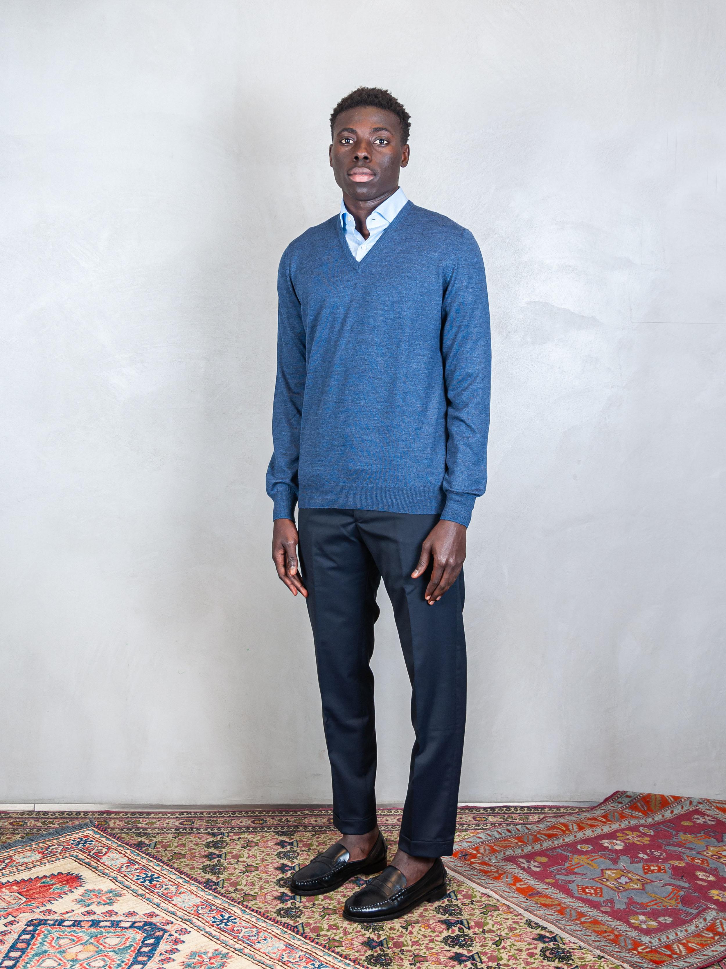 V Neck Knit 55115-14290 597 Raphael - Grnsas 
