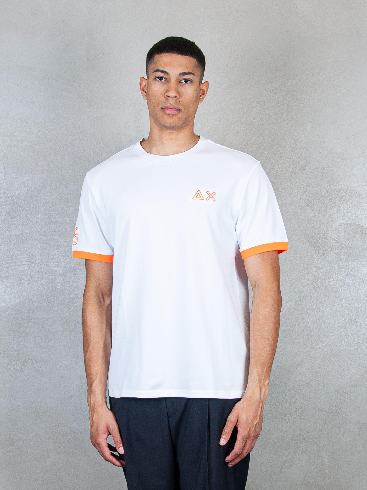 T-Shirt Piquet Logo Fluo S/S T35125 01 Sun68 