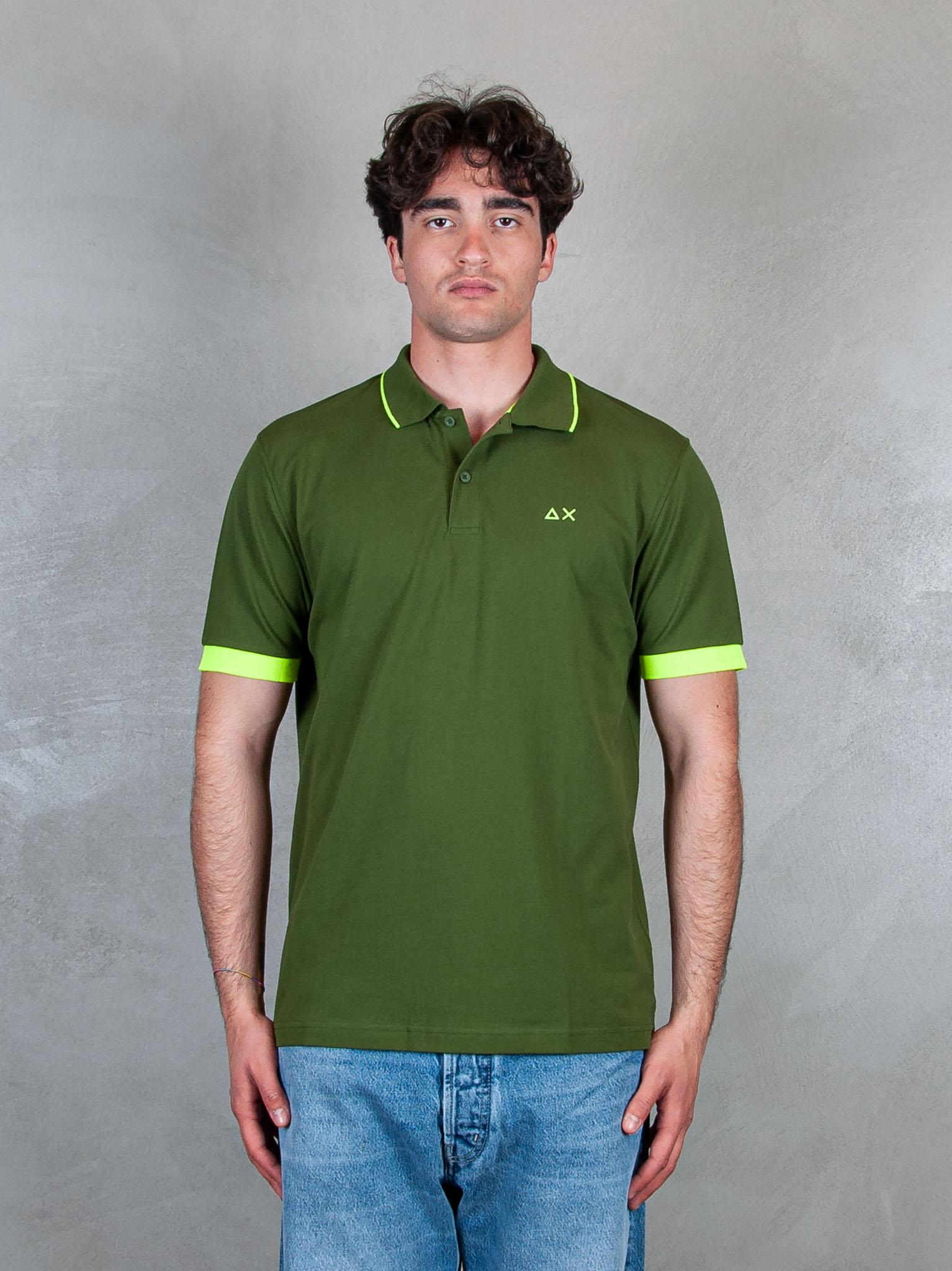Polo Small Stripe Fluo A35120 37 Sun68 