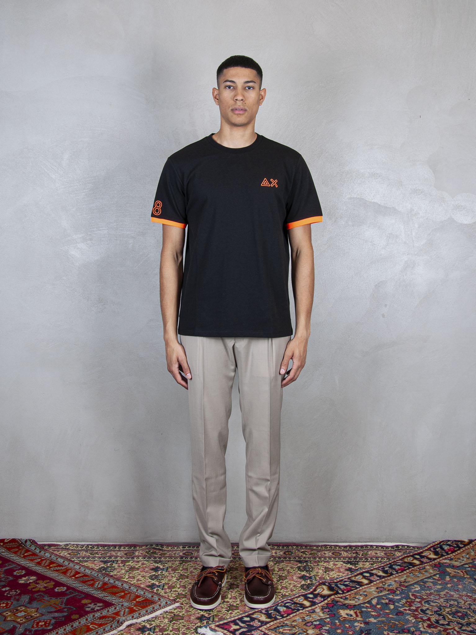 T-Shirt Piquet Logo Fluo S/S T35125 11 Sun68 