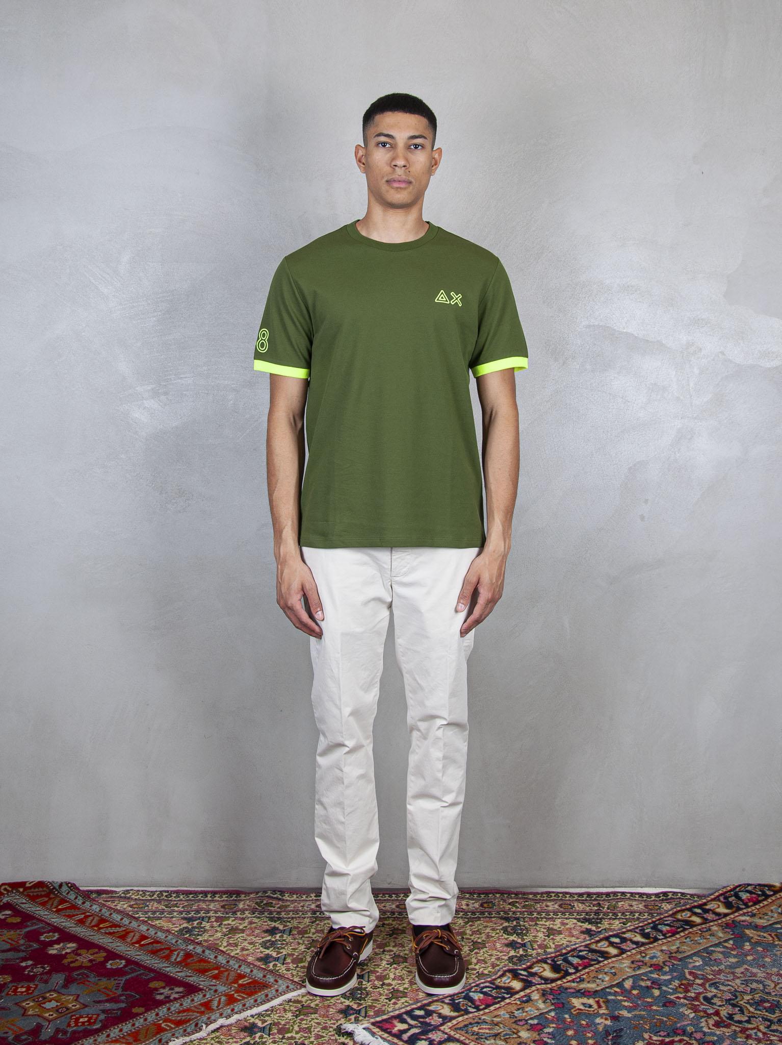 T-Shirt Piquet Logo Fluo S/S T35125 37 Sun68 