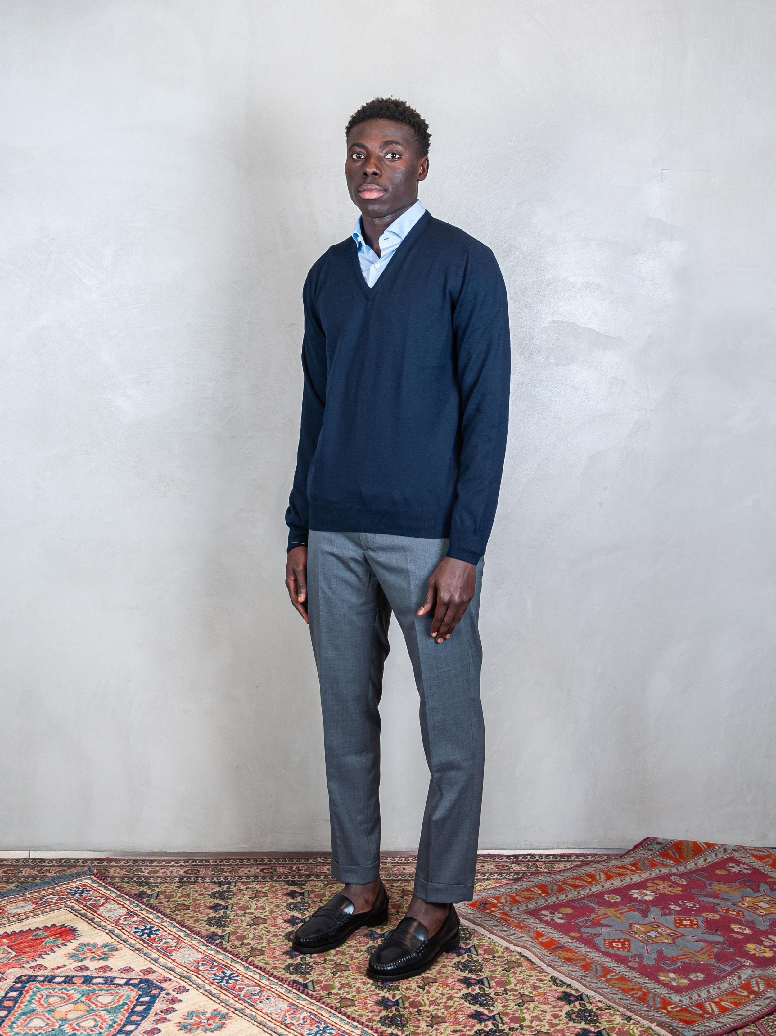 V Neck Knit 55115-14290 598 Raphael - Grnsas 