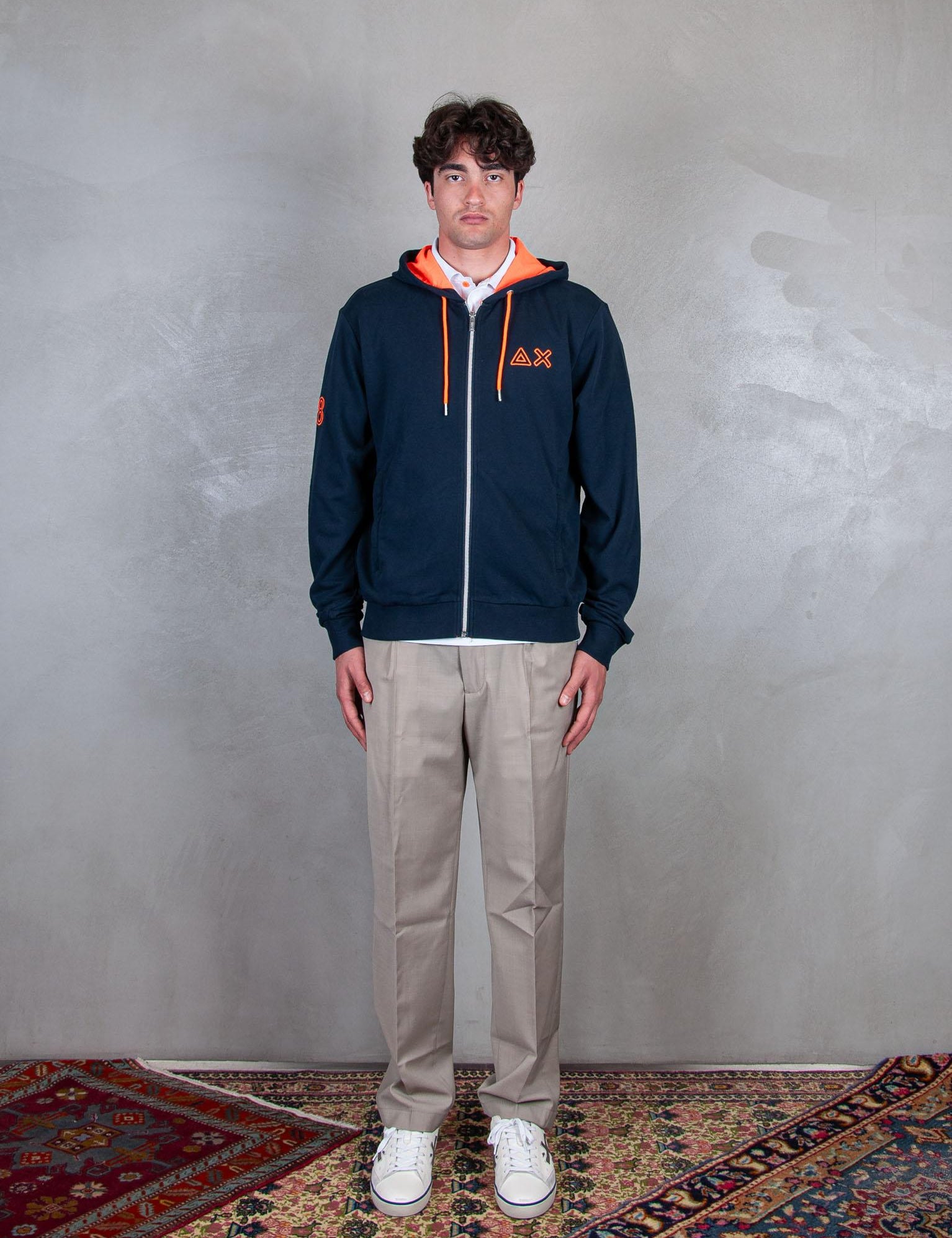 Hoodie Zip Fluo Fleece F35116 7 Sun68 