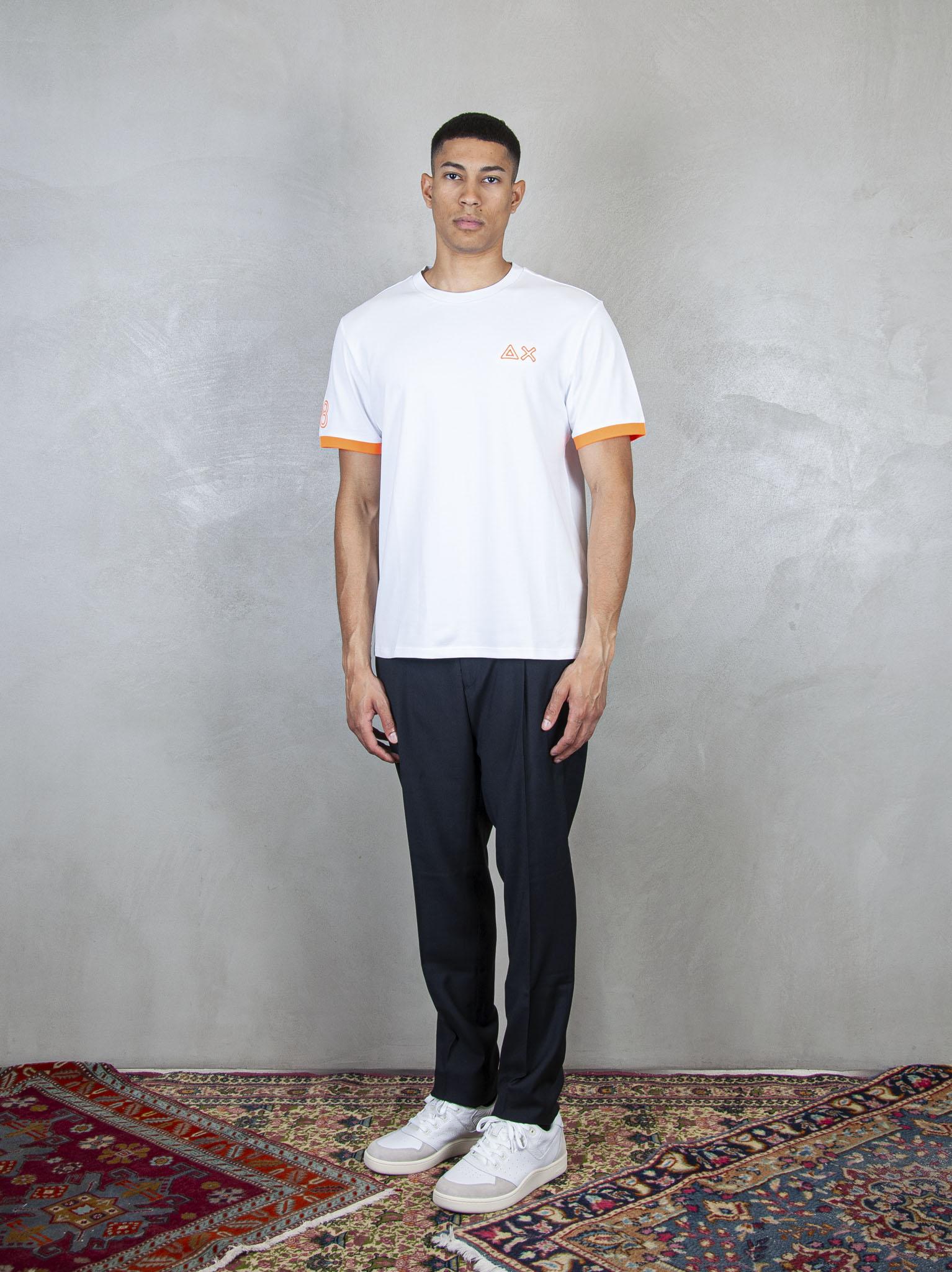 T-Shirt Piquet Logo Fluo S/S T35125 01 Sun68 