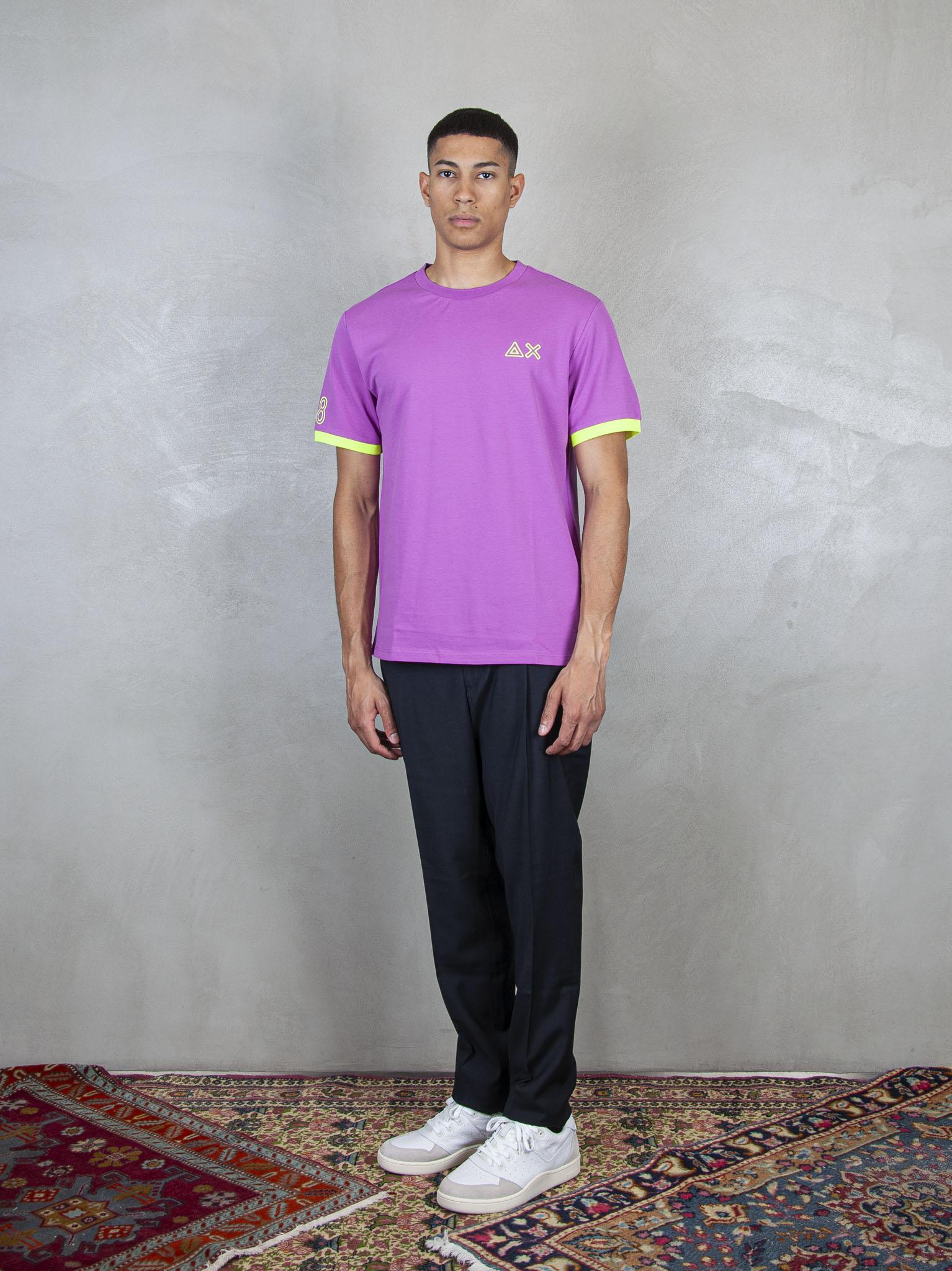 T-Shirt Piquet Logo Fluo S/S T35125 72 Sun68 