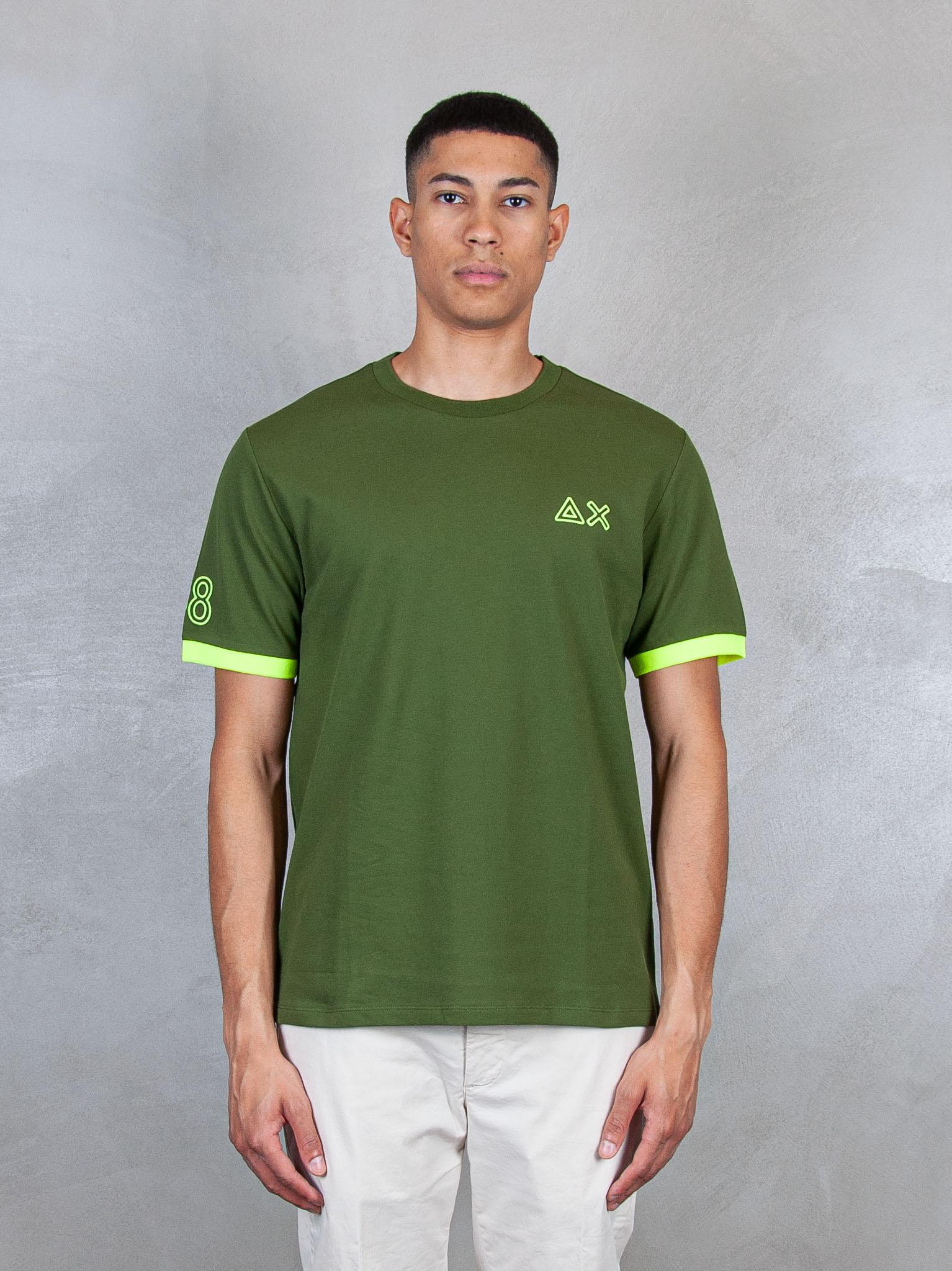 T-Shirt Piquet Logo Fluo S/S T35125 37 Sun68 