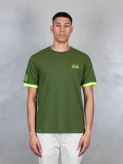 T-Shirt Piquet Logo Fluo S/S T35125 37 Sun68 