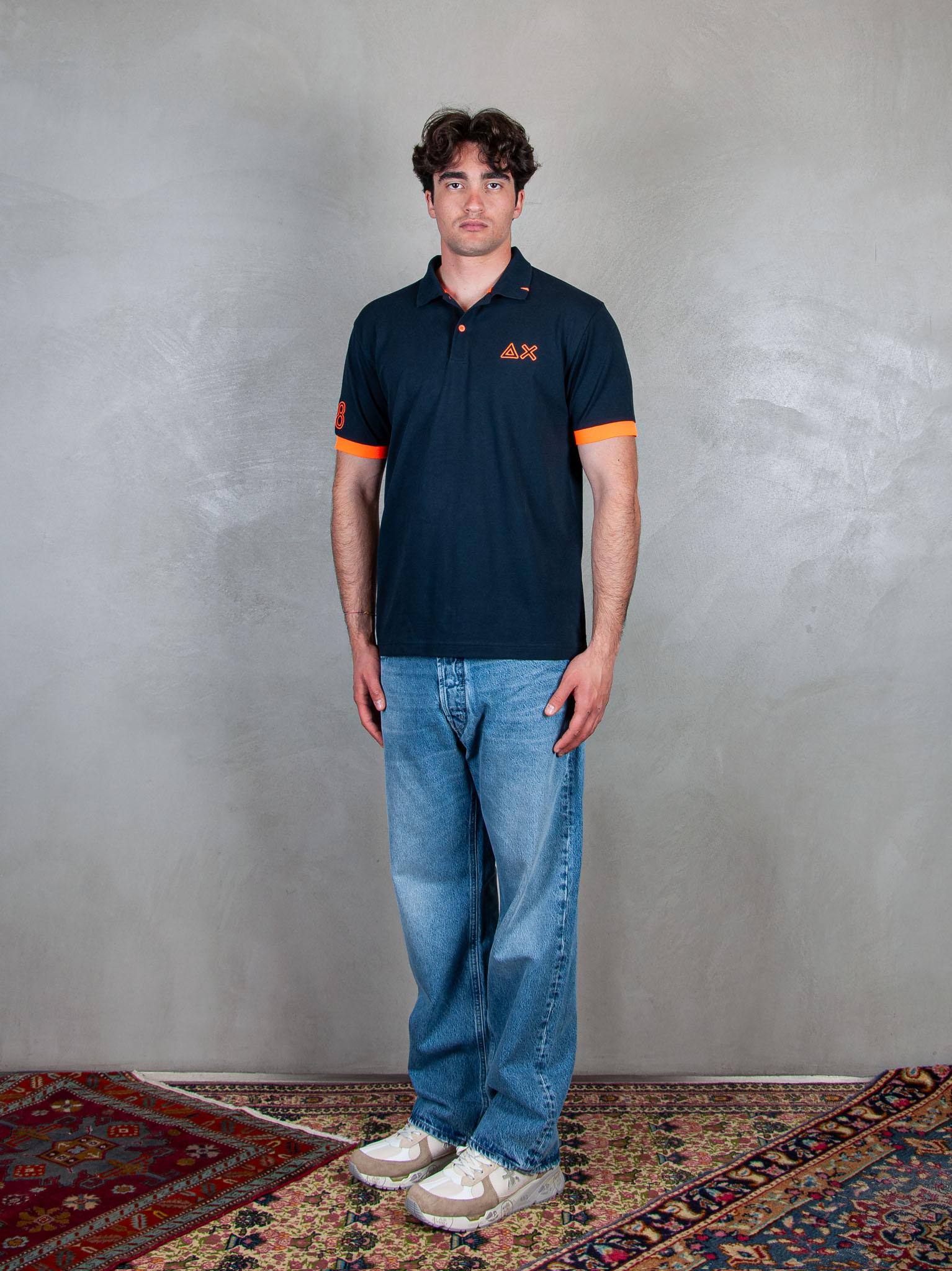 Polo Logo Fluo A35122 07 Sun68 