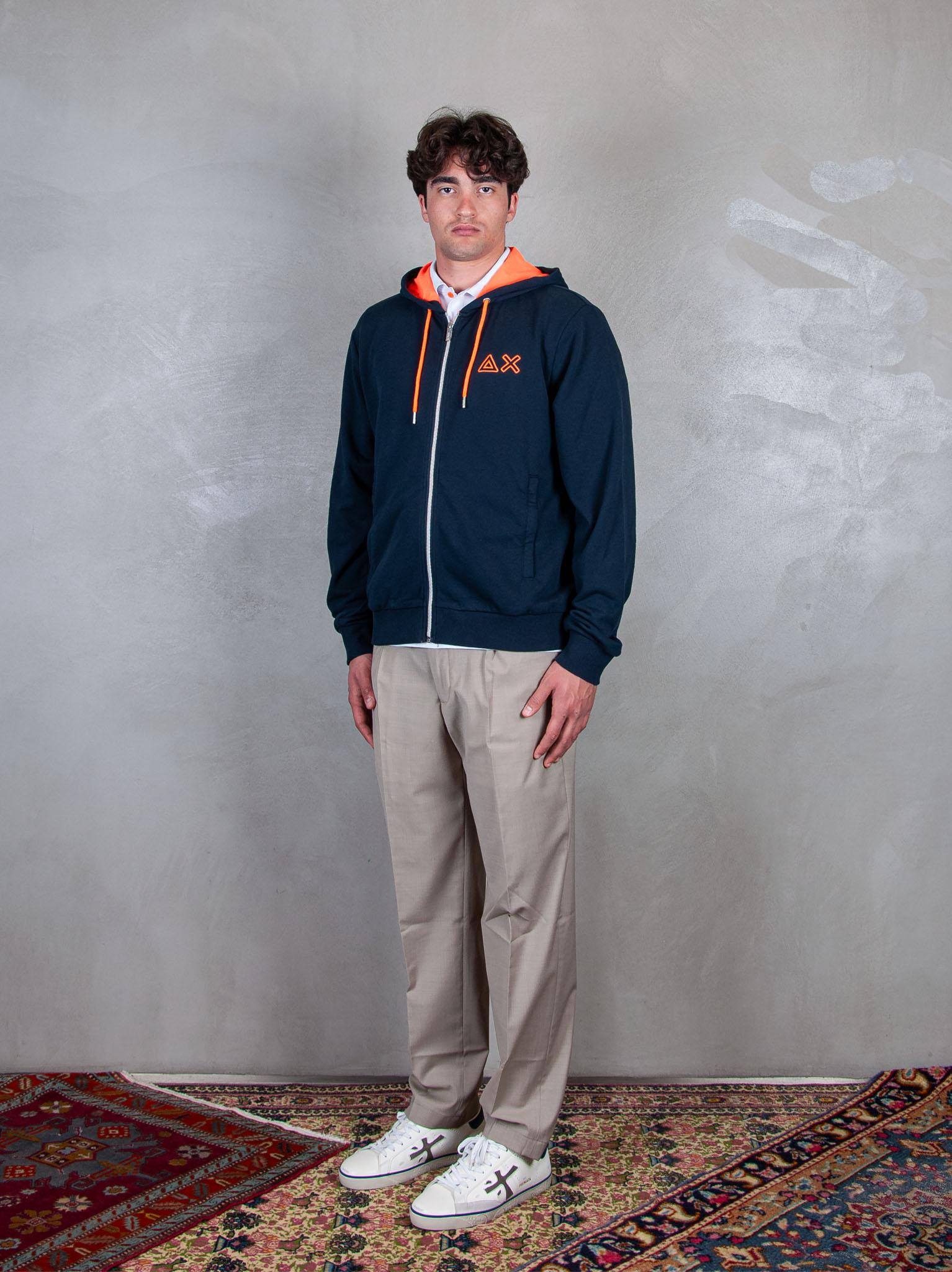 Hoodie Zip Fluo Fleece F35116 7 Sun68 