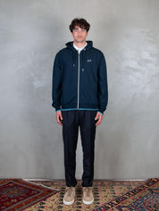 Hoodie Zip Piquet Small Stripes Fleece F35110 07 Sun68 