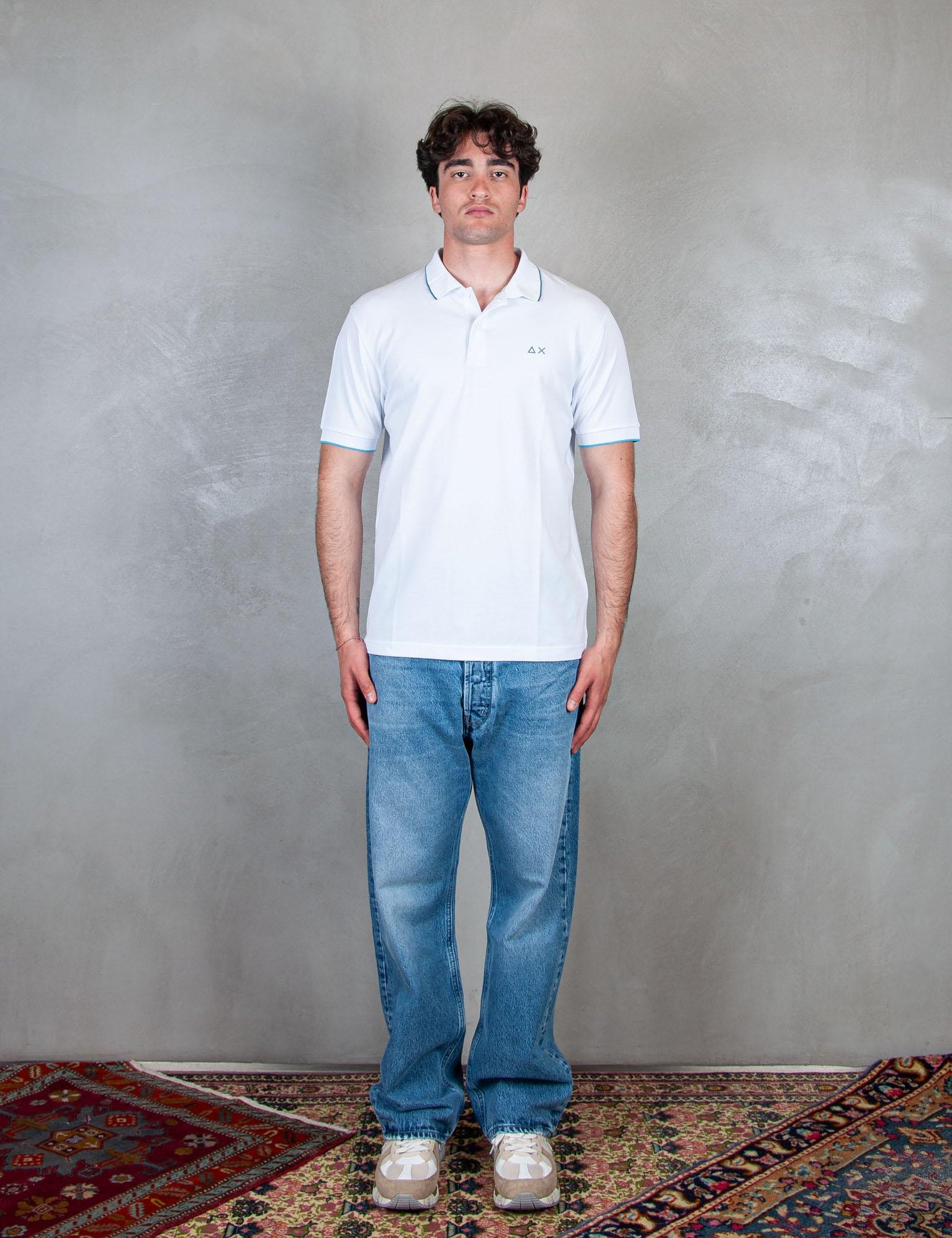 Polo Small Stripes A35110 01 Sun68 