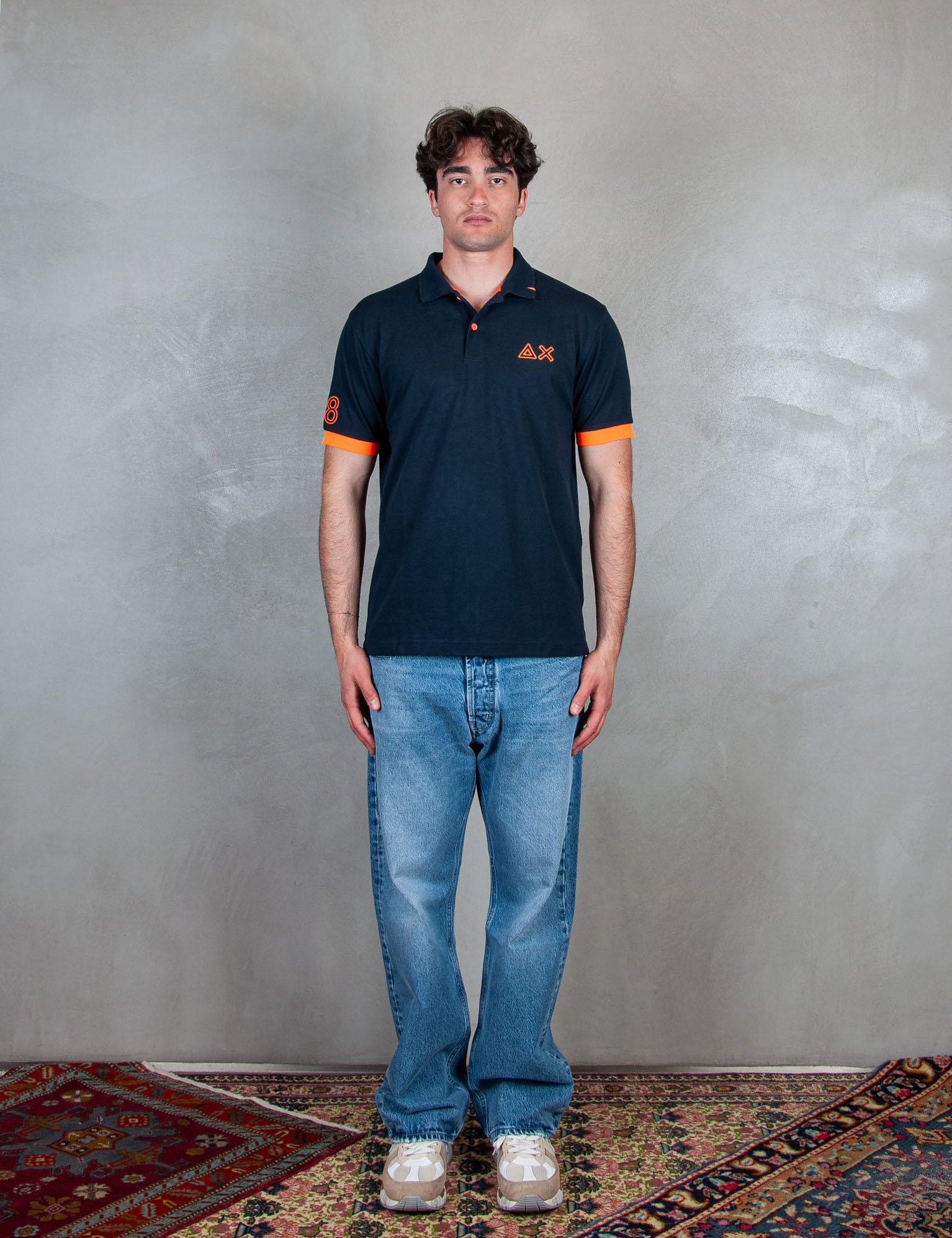 Polo Logo Fluo A35122 07 Sun68 