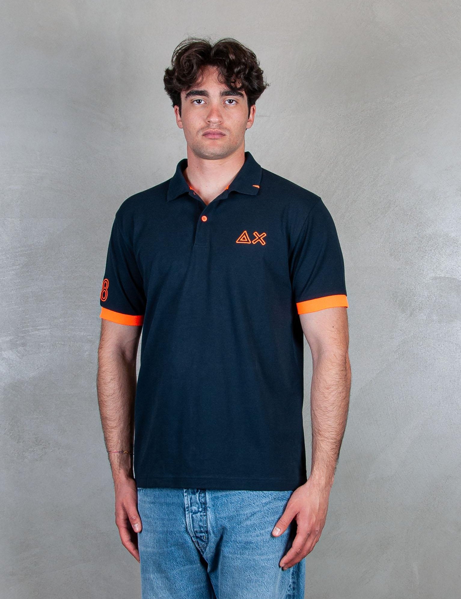 Polo Logo Fluo A35122 07 Sun68 