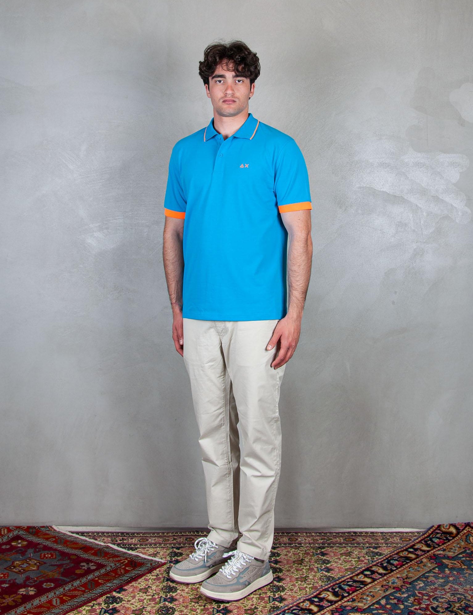 Polo Small Stripe Fluo A35120 73 Sun68 