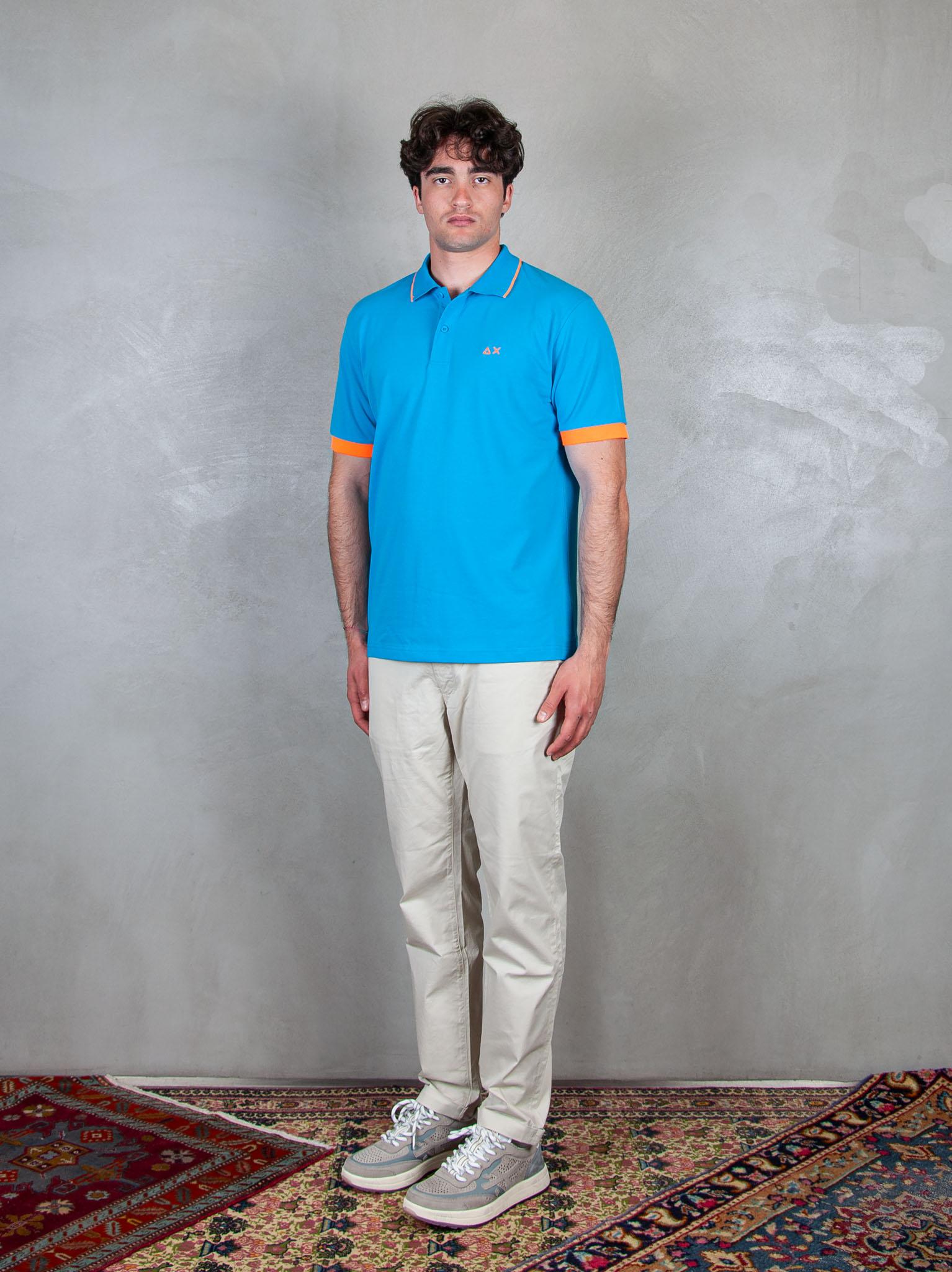 Polo Small Stripe Fluo A35120 73 Sun68 
